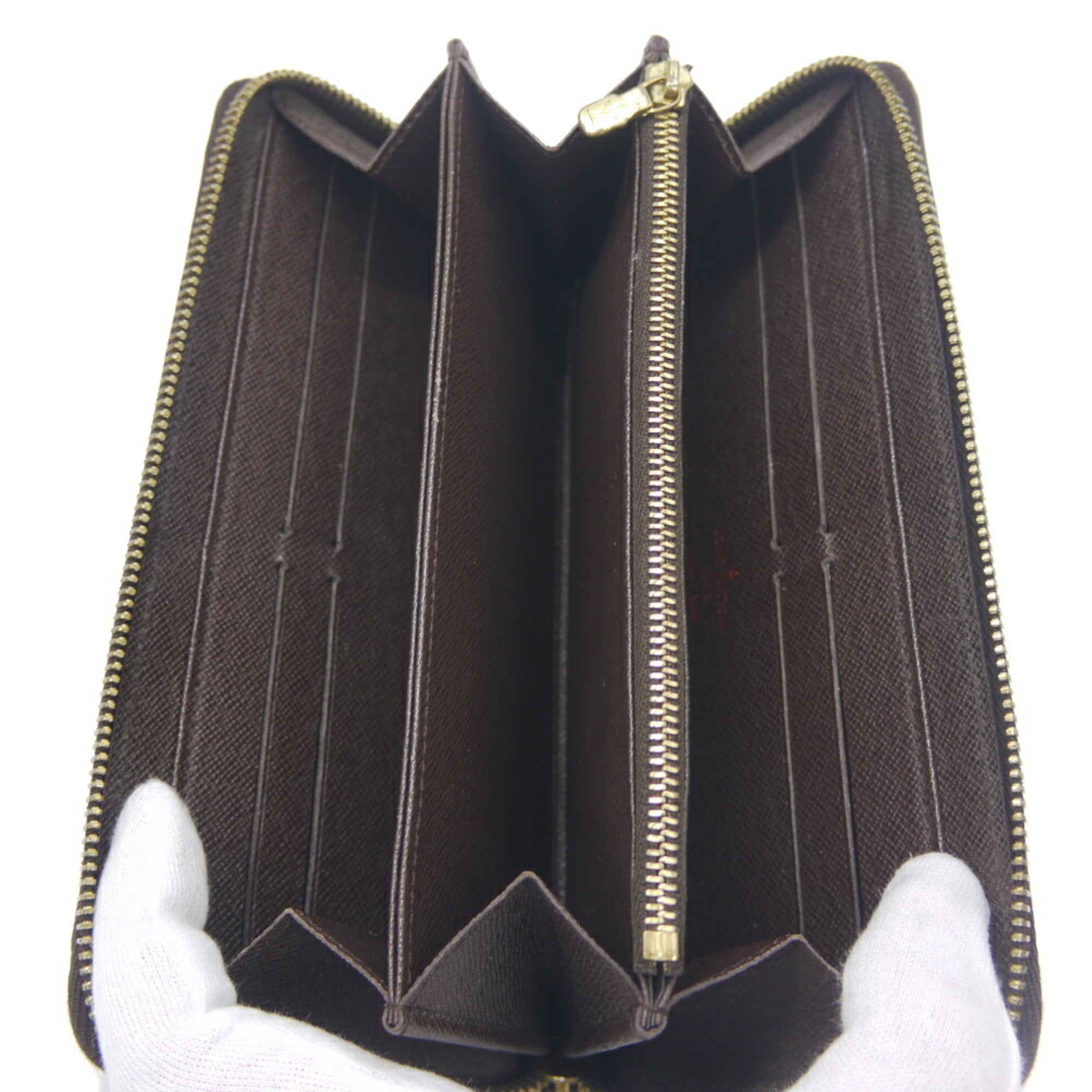 Louis Vuitton Brown Damier Canvas Long Wallet (Bi-Fold) (Pre-Owned)