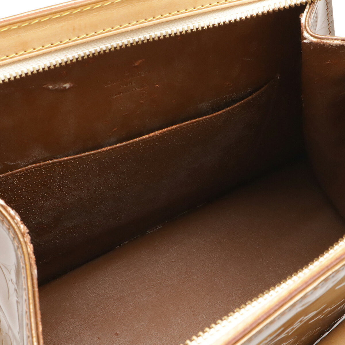 Louis Vuitton Bronze Leather Handbag (Pre-Owned)