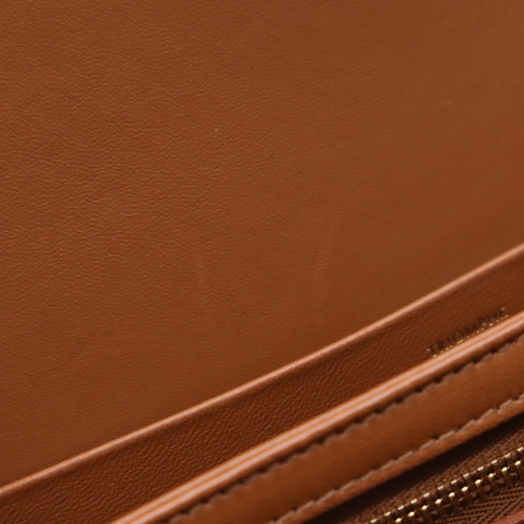 Celine Beige Brown Canvas Leather Shoulder Bag (Pre-Owned)