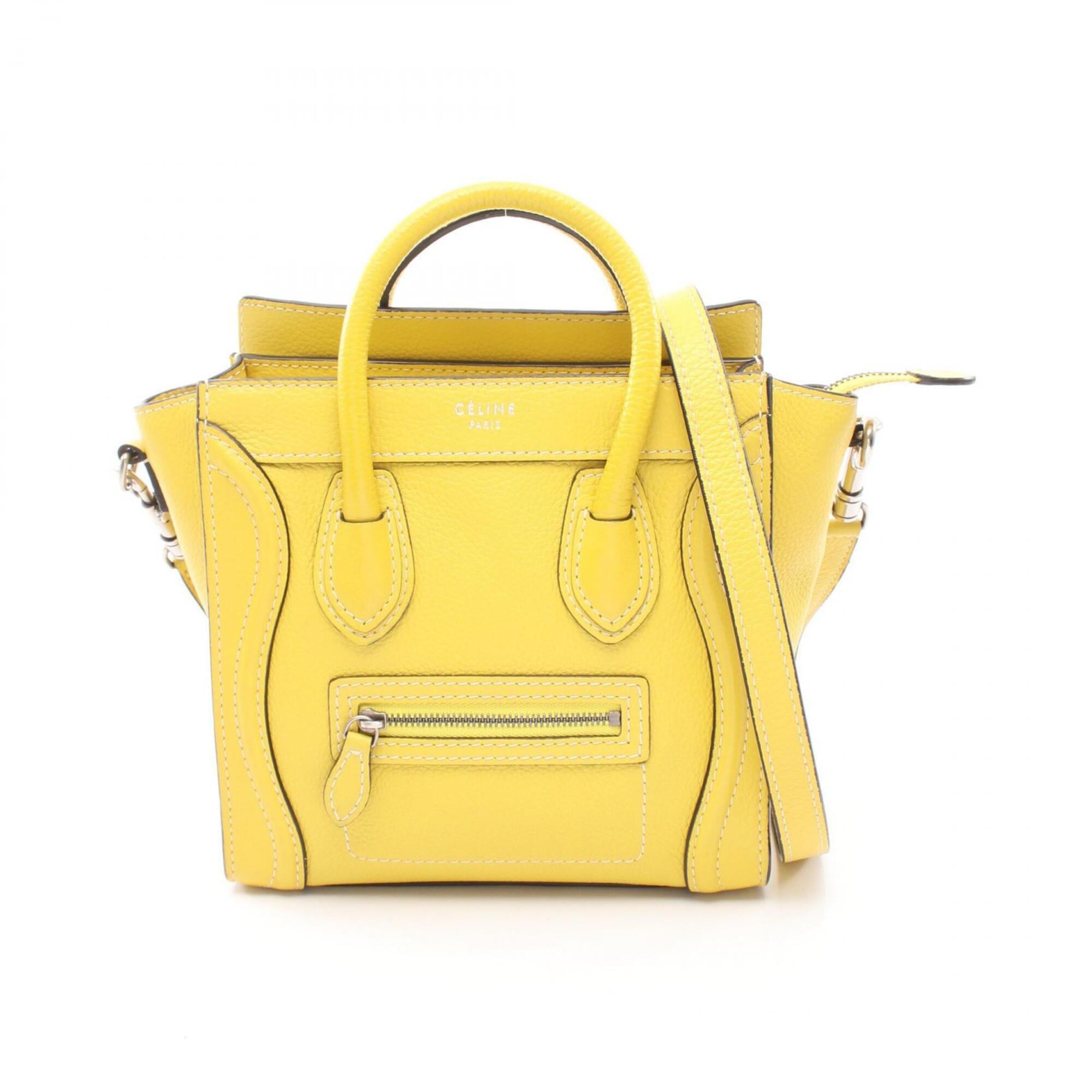 Celine Yellow Leather Handbag (Pre-Owned)