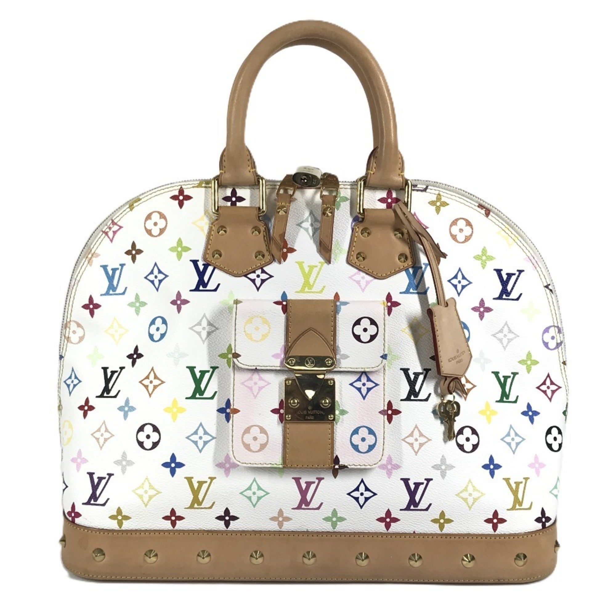 Louis Vuitton Blanc Monogram Multicolore Handbag Tote Bag (Pre-Owned)
