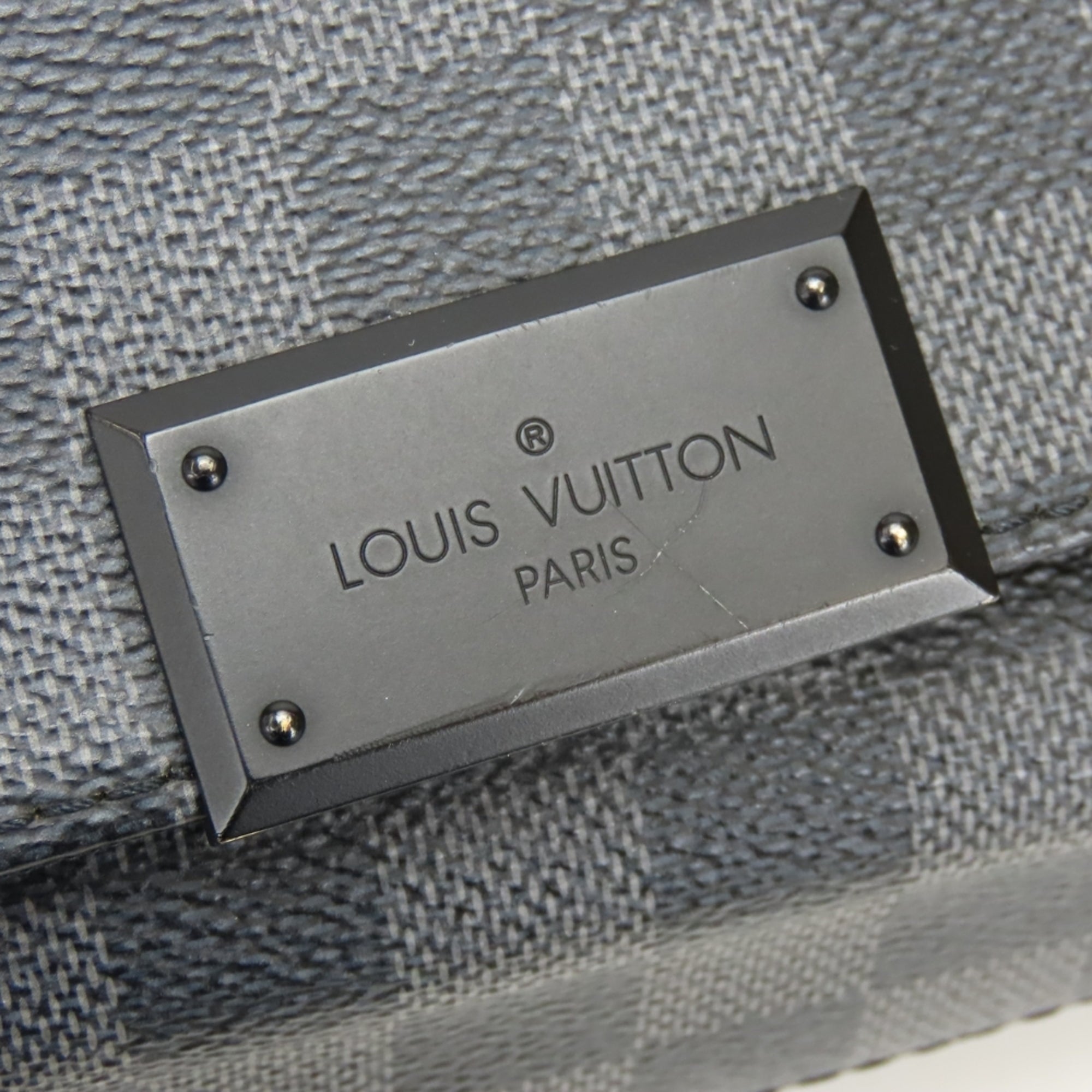 Louis Vuitton Black Gray Damier Graphite Shoulder Bag (Pre-Owned)