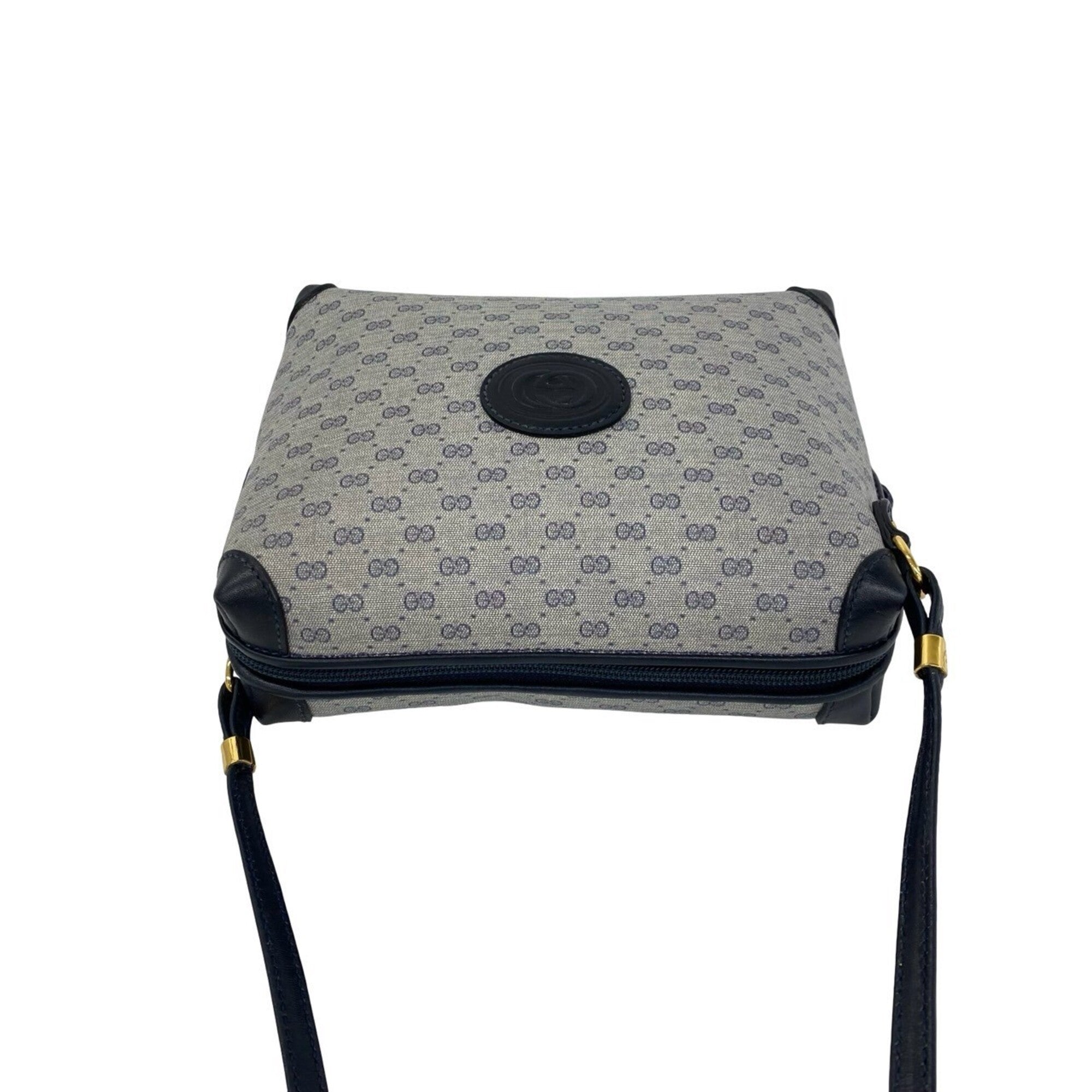 Gucci Navy Leather Pvc Shoulder Bag (Pre-Owned)