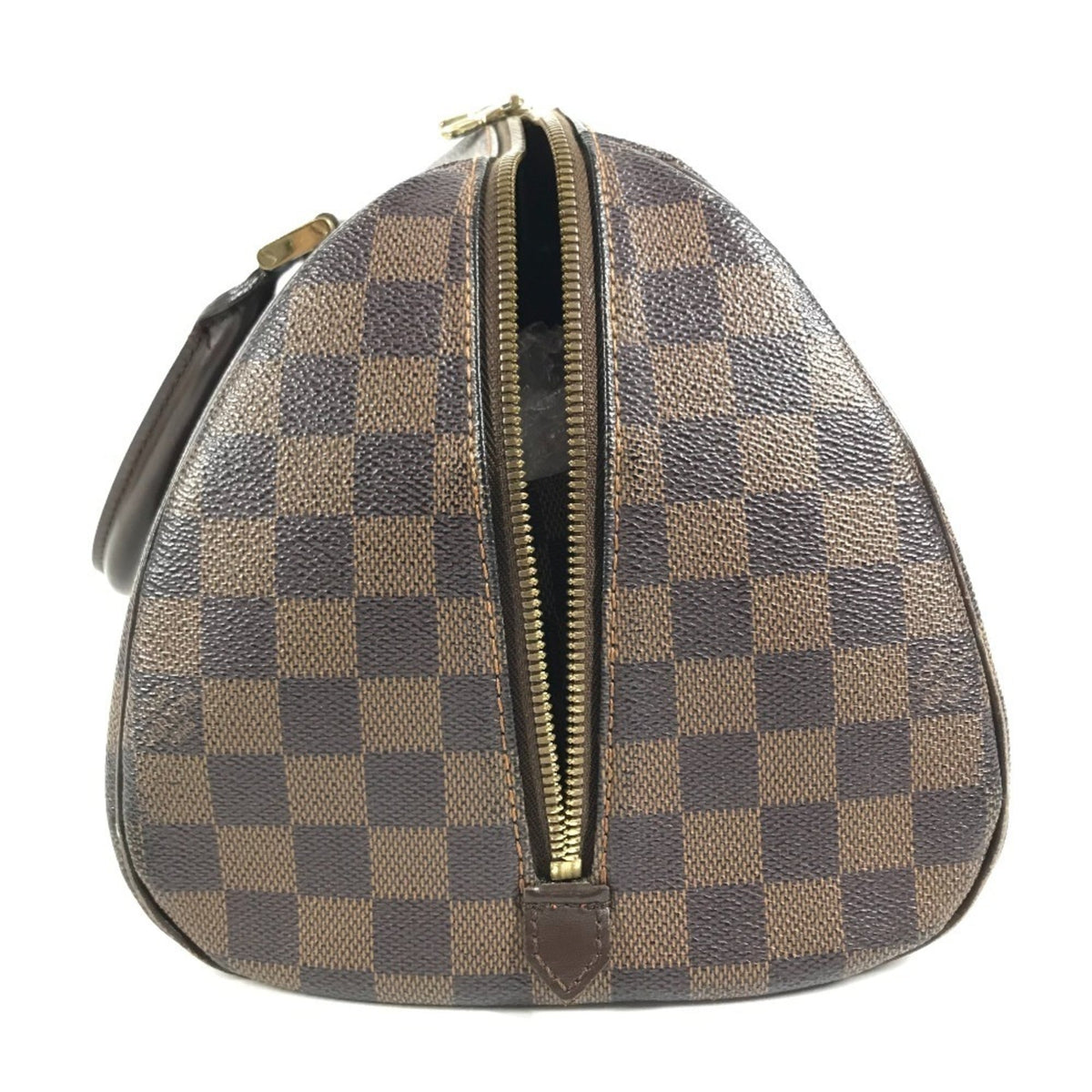 Louis Vuitton Brown Ebene Damier Canvas Boston Bag Handbag Tote Bag (Pre-Owned)