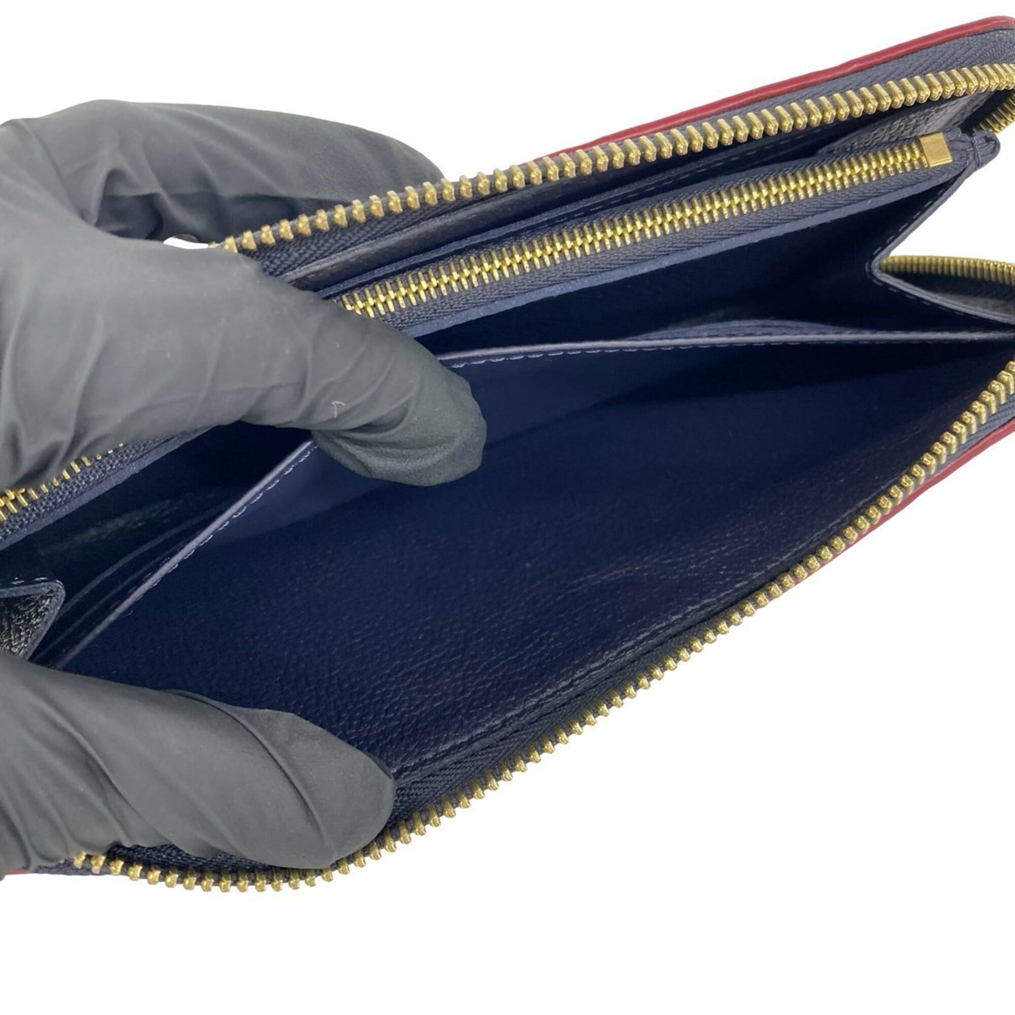 Louis Vuitton Black Leather Long Wallet (Bi-Fold) (Pre-Owned)