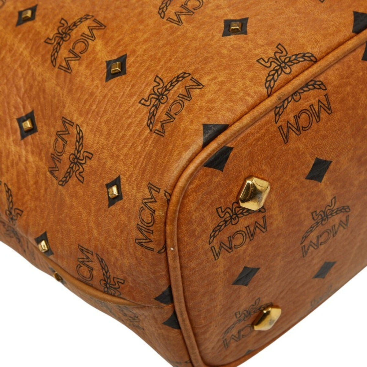 Mcm Visetos Brown Pvc Leather Shoulder Bag Tote Bag (Pre-Owned)