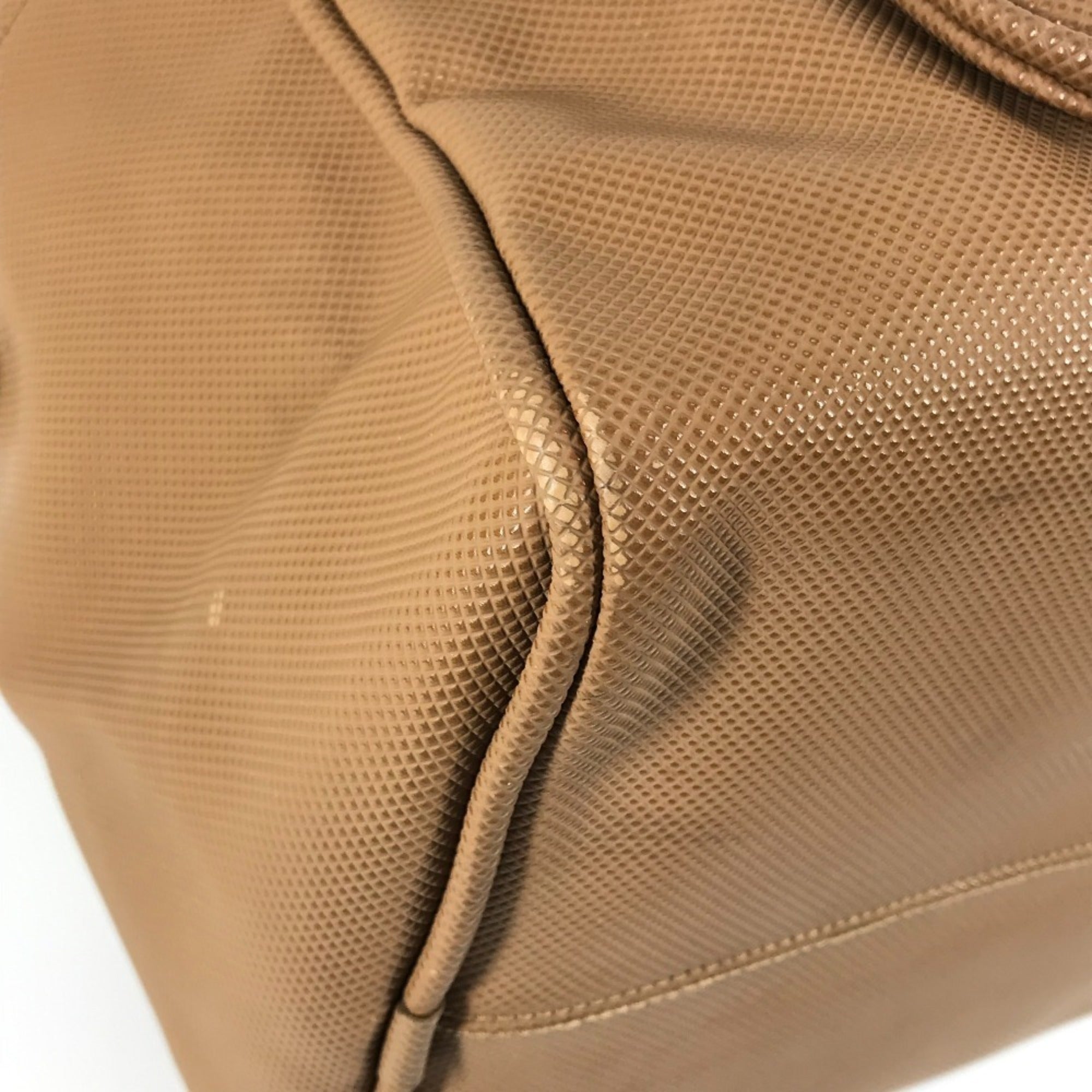 Bottega Veneta Beige Orange Pvc Boston Bag Shoulder Bag (Pre-Owned)