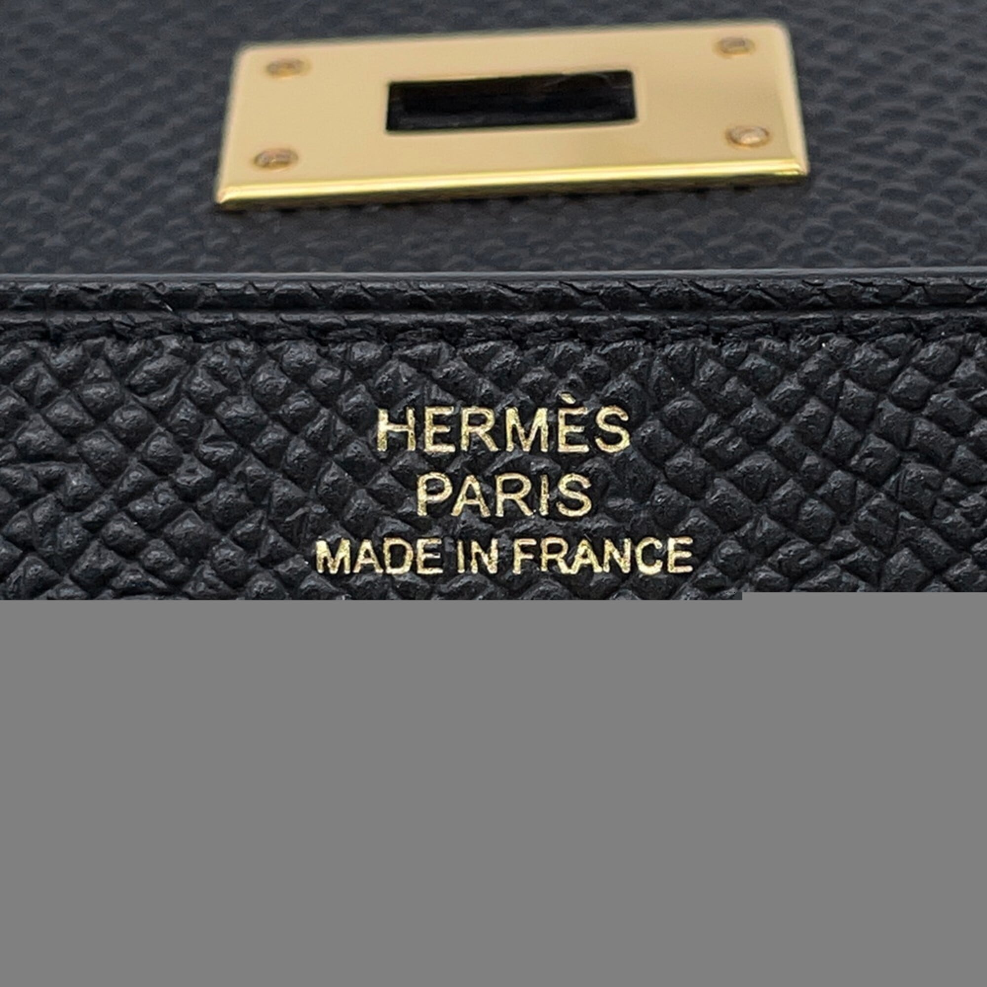 Hermes Kelly Black Epsom Leather Long Wallet (Bi-Fold) (Pre-Owned)