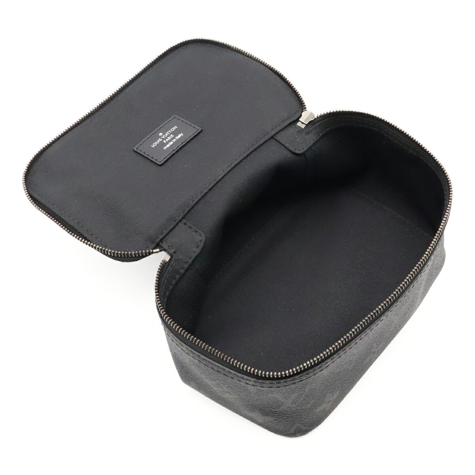 Louis Vuitton Black Gray Monogram Eclipse Canvas Leather Pouch (Pre-Owned)