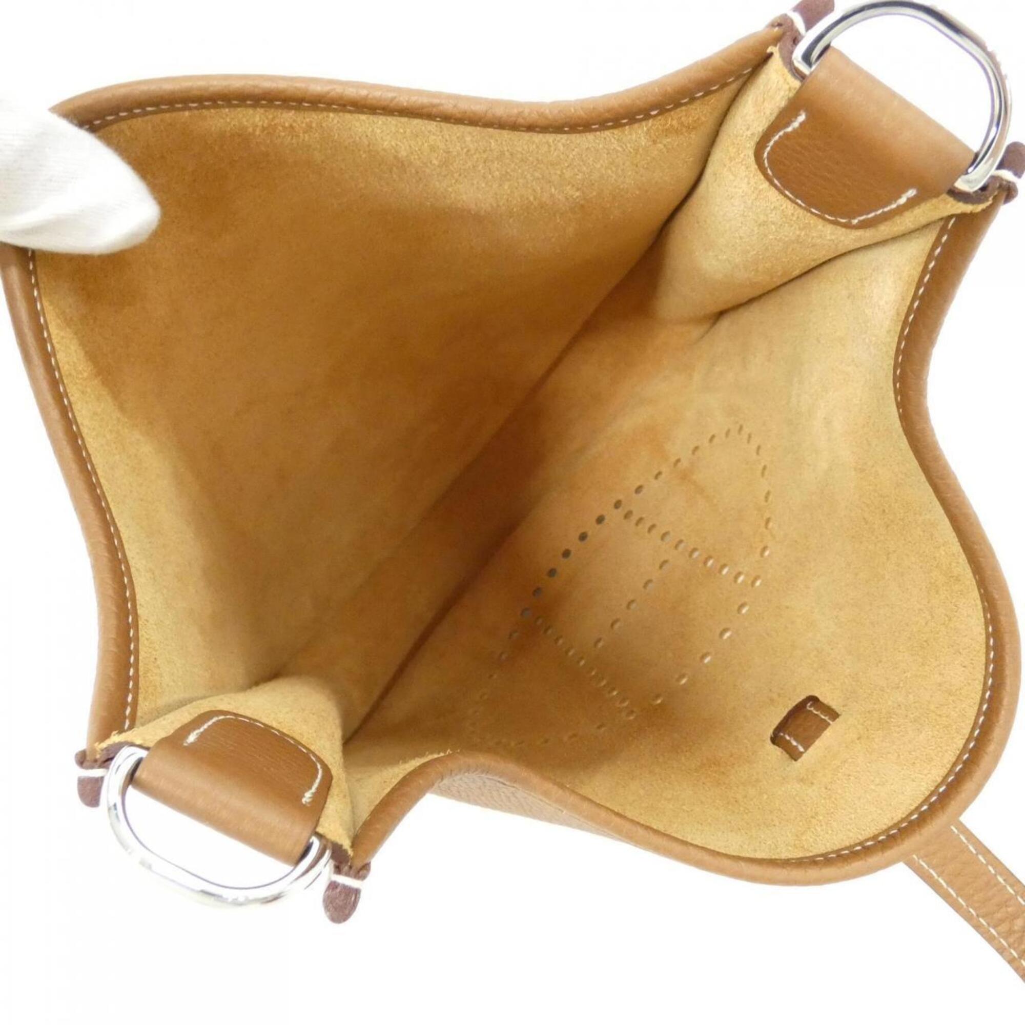 Hermes Evelyne Gold Taurillon Clemence Leather Shoulder Bag (Pre-Owned)