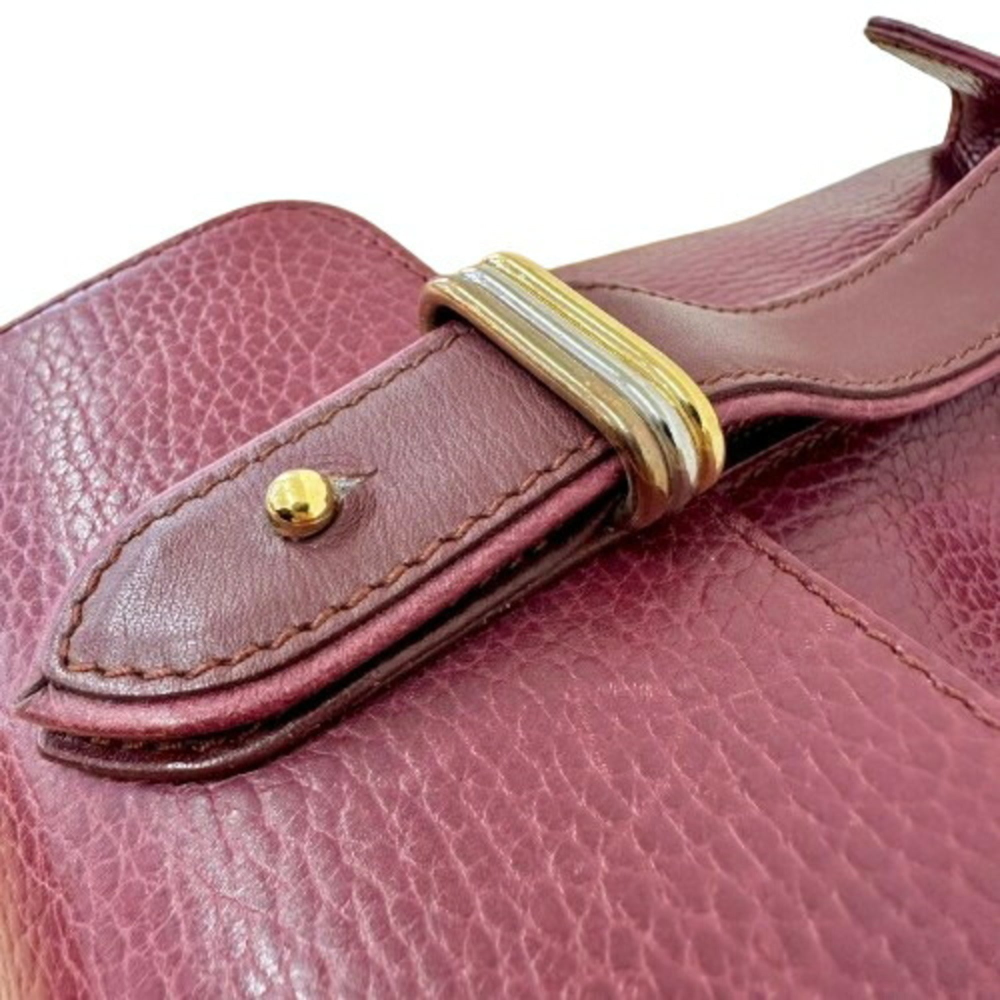 Cartier Bordeaux Leather Vanity Bag (Pre-Owned)