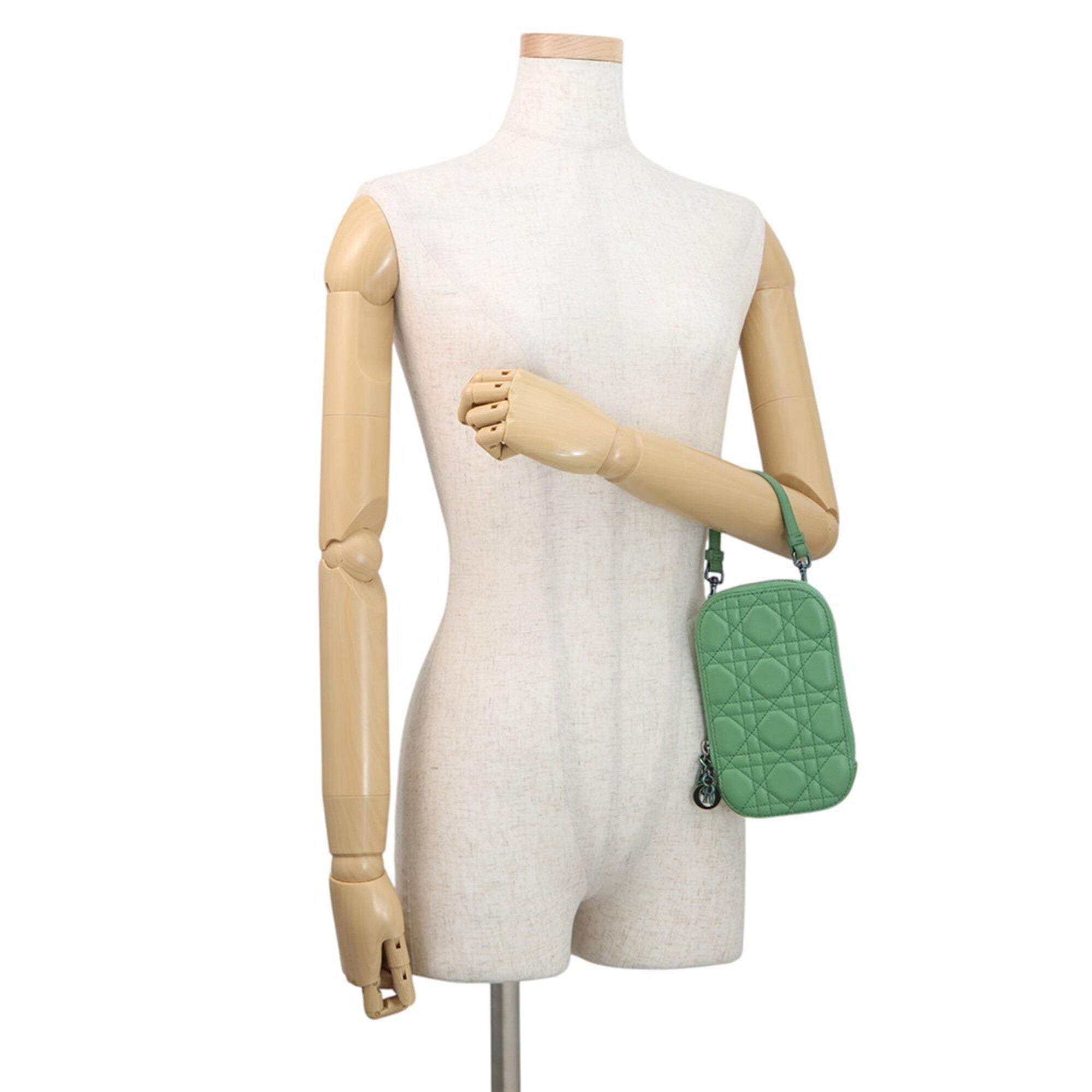 Christian Dior Green Leather Phone Wallet (Pre-Owned)