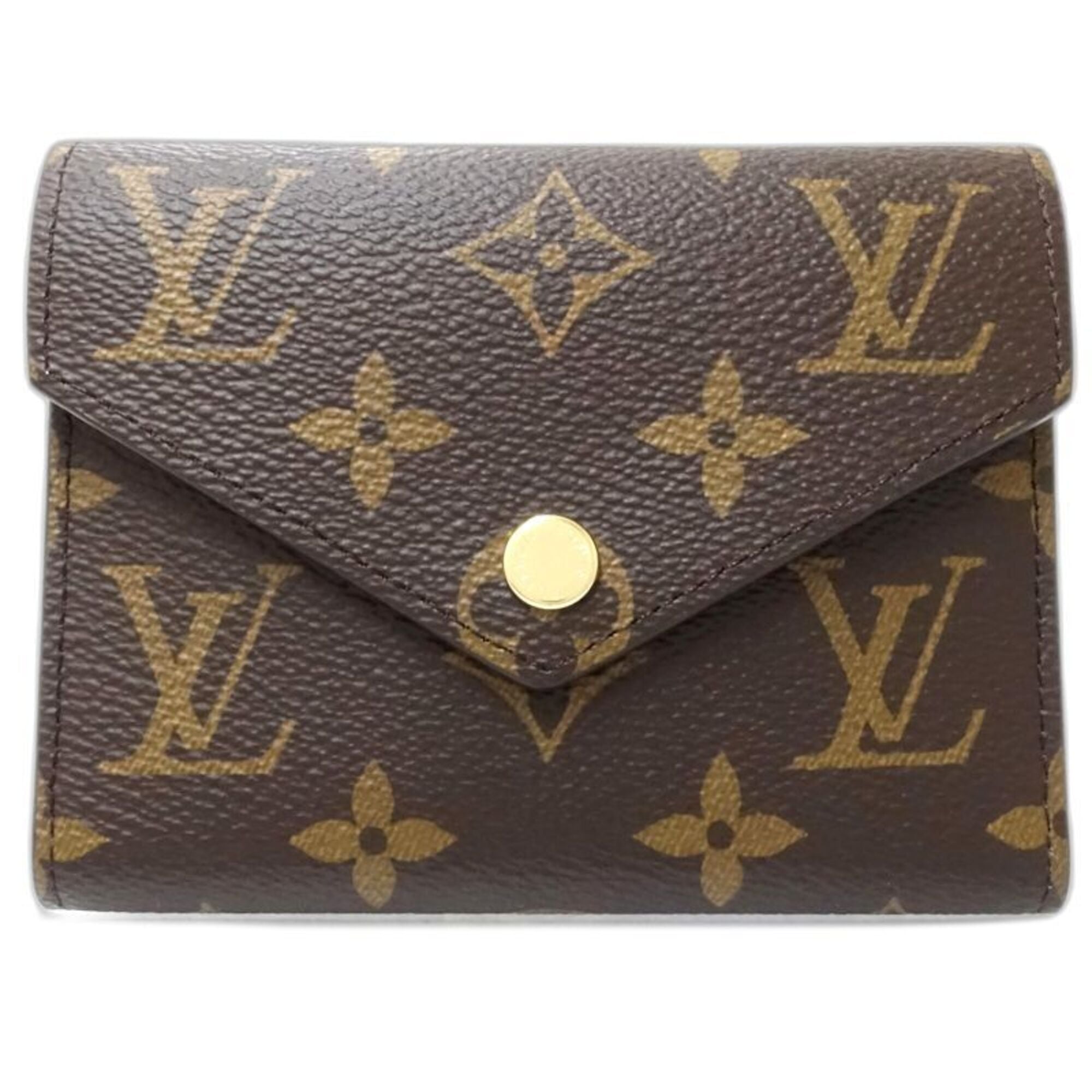 Louis Vuitton Brown Canvas Wallet (Tri-Fold) (Pre-Owned)