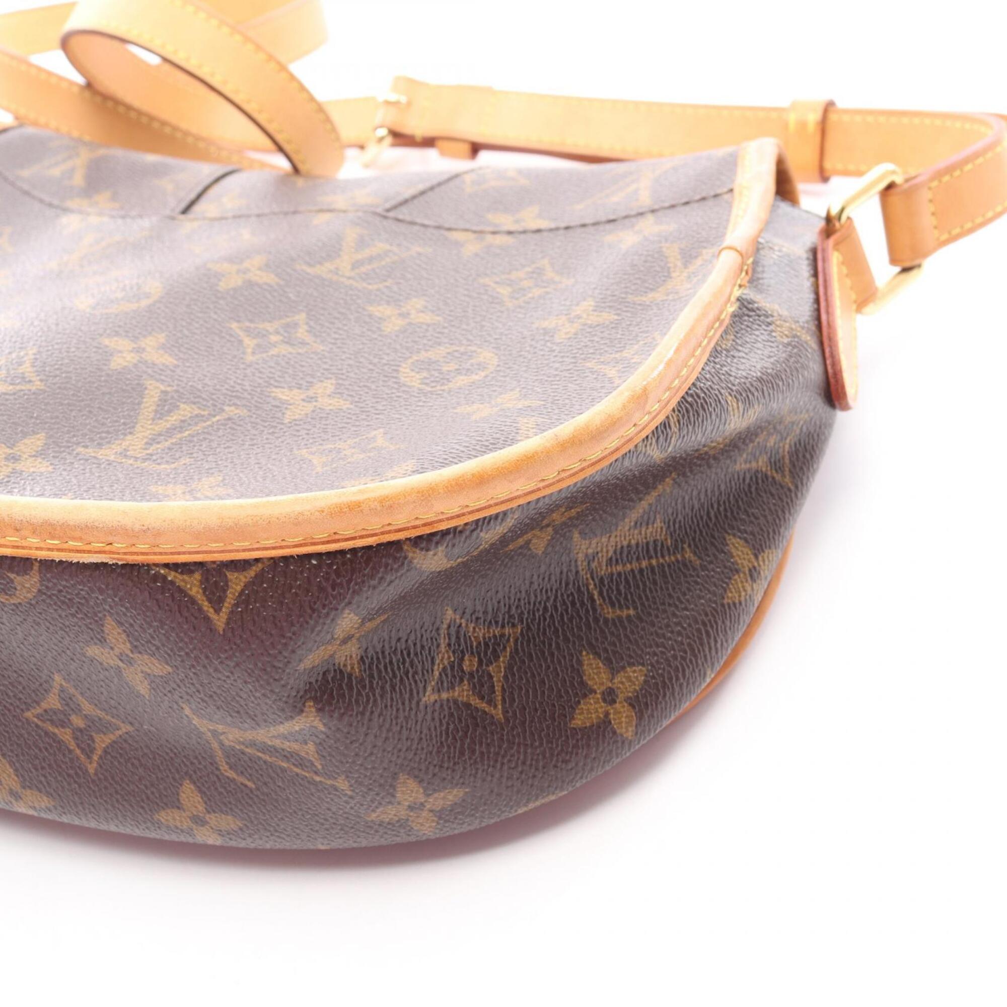 Louis Vuitton Brown Monogram Coated Canvas Leather Handbag Shoulder Bag (Pre-Owned)