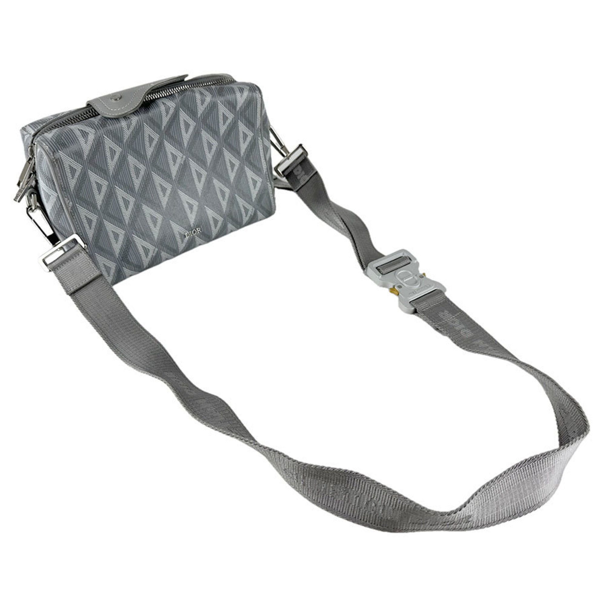 Christian Dior Gray Pvc Leather Shoulder Bag (Pre-Owned)