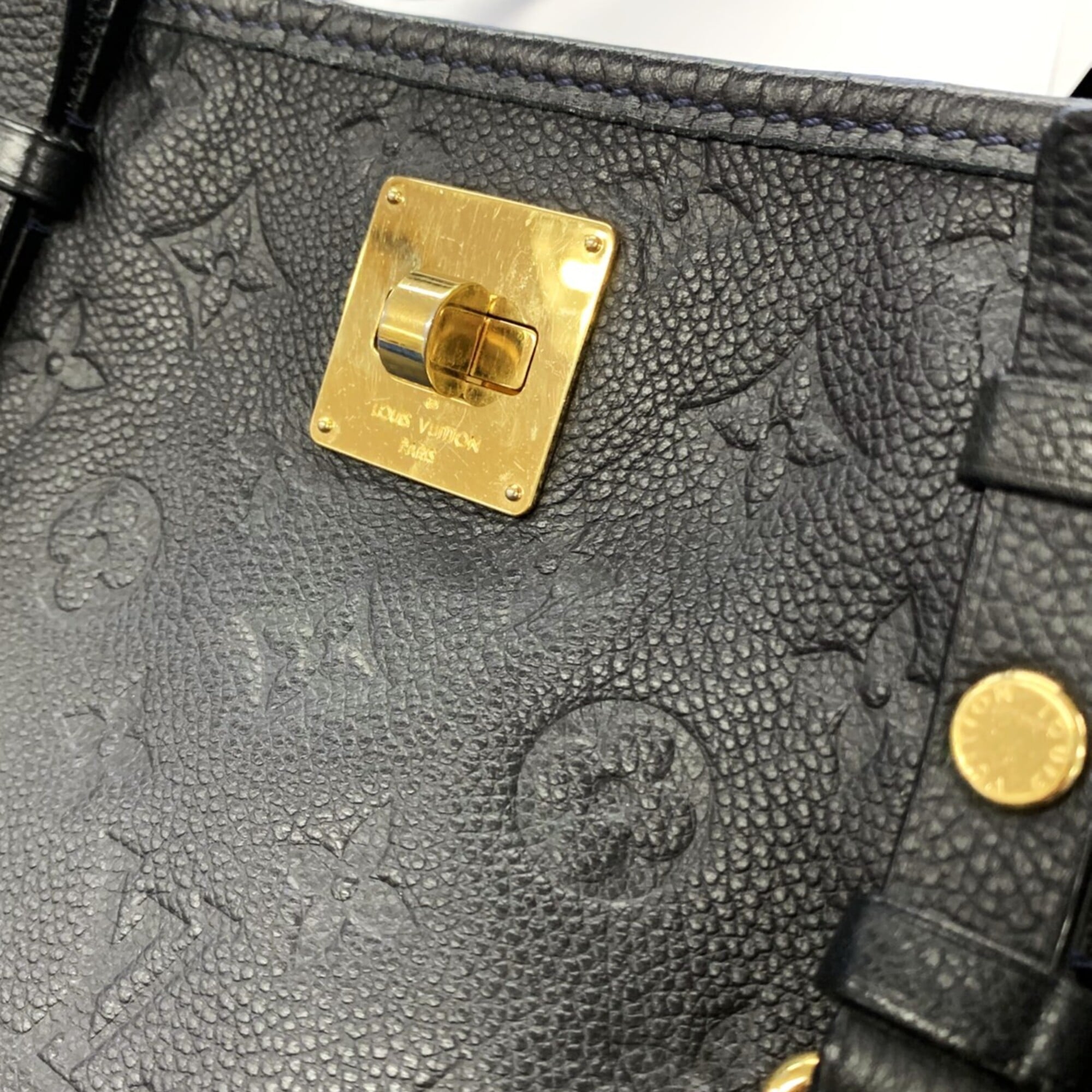 Louis Vuitton Black Infini Monogram Monogram Empreinte Pouch Shoulder Bag Tote Bag (Pre-Owned)