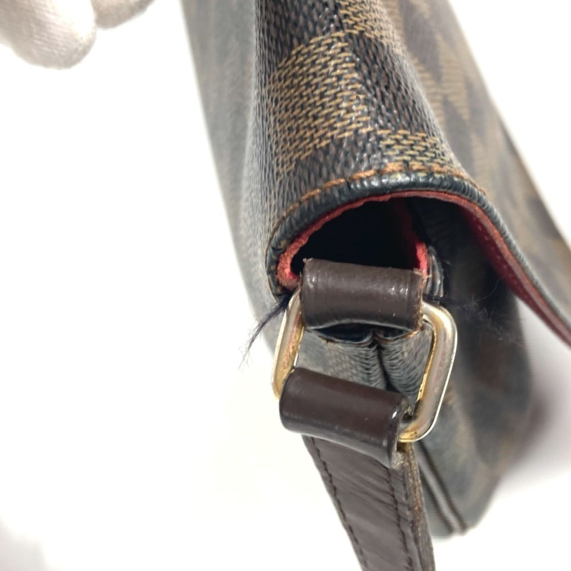 Louis Vuitton Brown Ebene Damier Canvas Pochette Shoulder Bag (Pre-Owned)