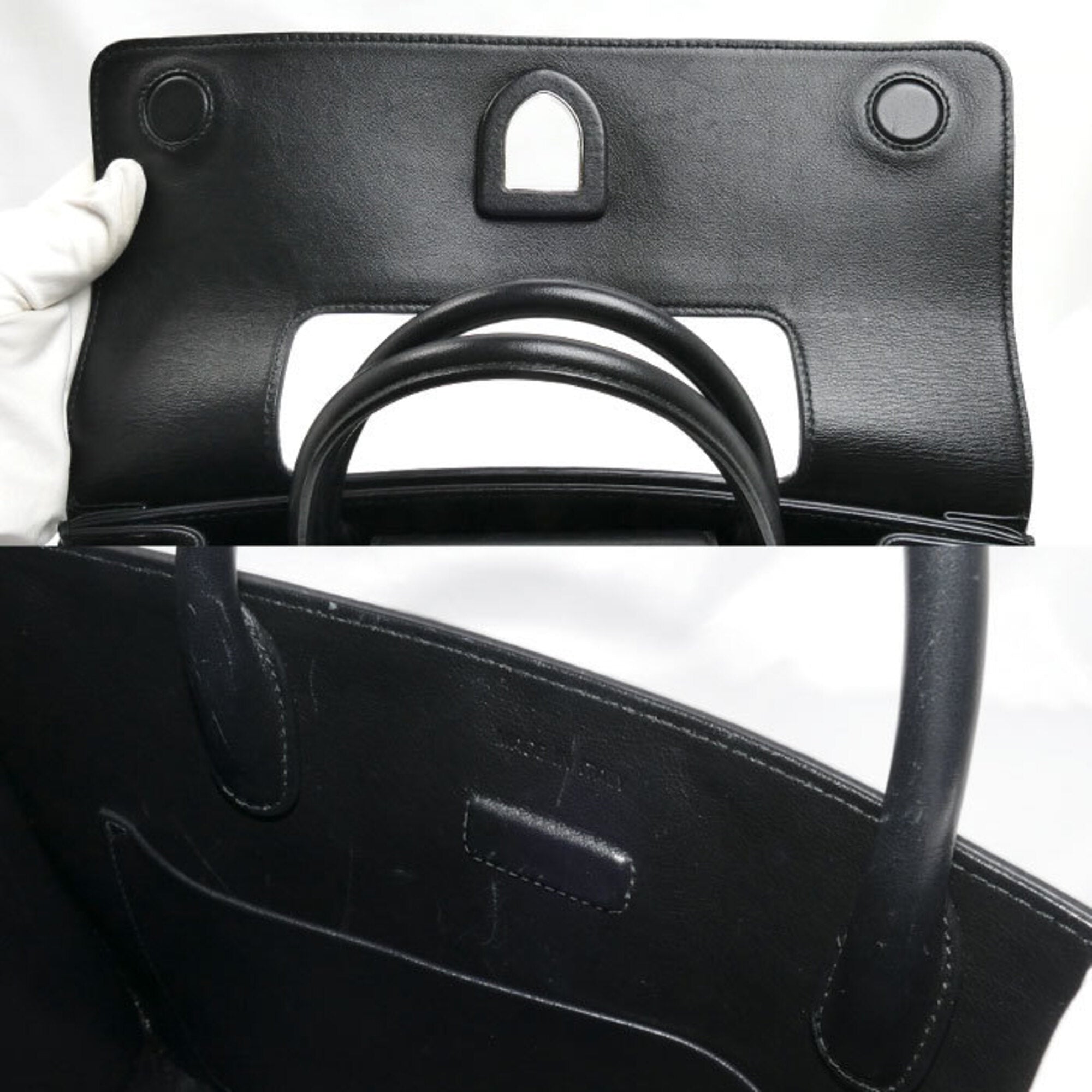 Christian Dior Black Leather Shoulder Bag (Pre-Owned)