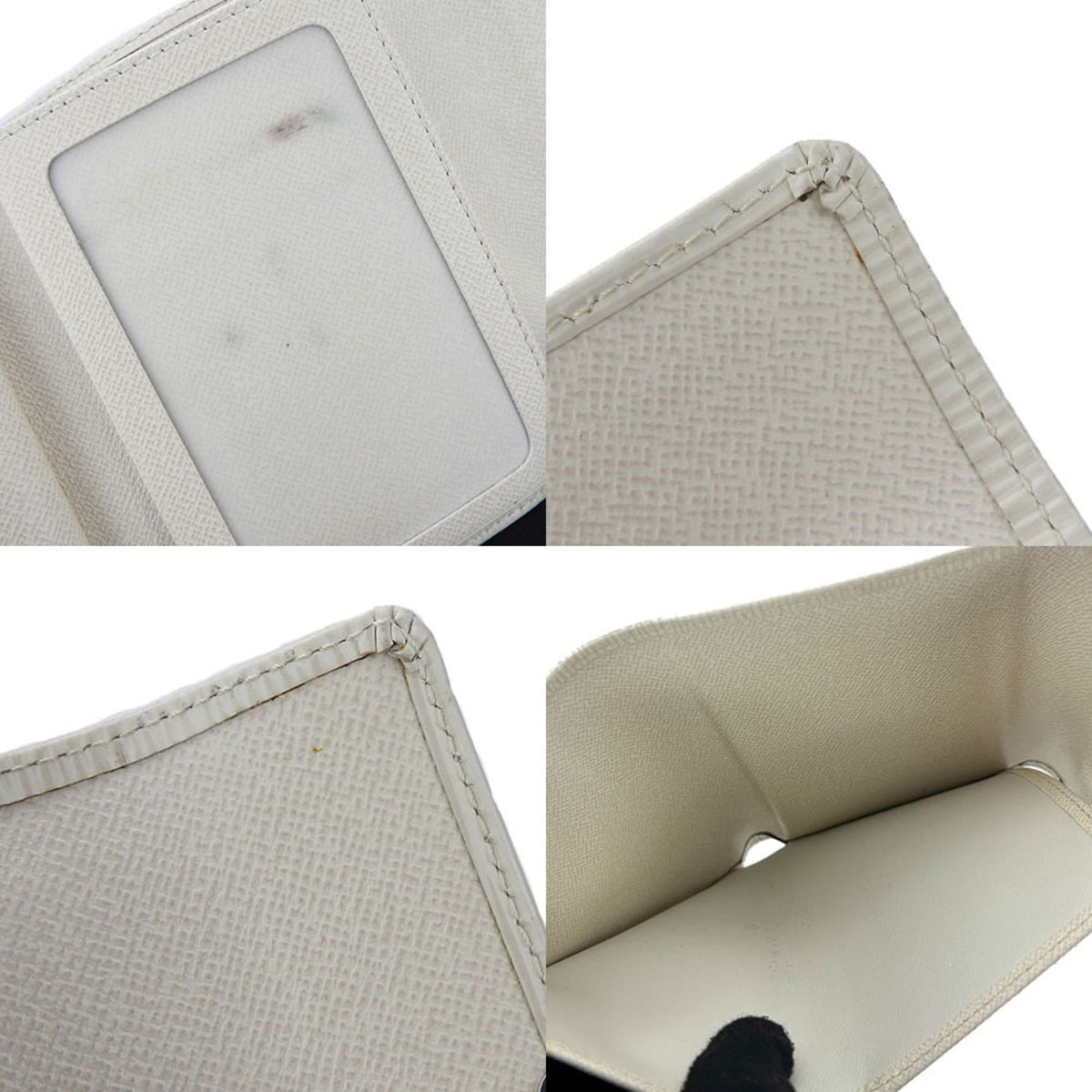 Louis Vuitton Lv Off White Leather Wallet (Tri-Fold) (Pre-Owned)