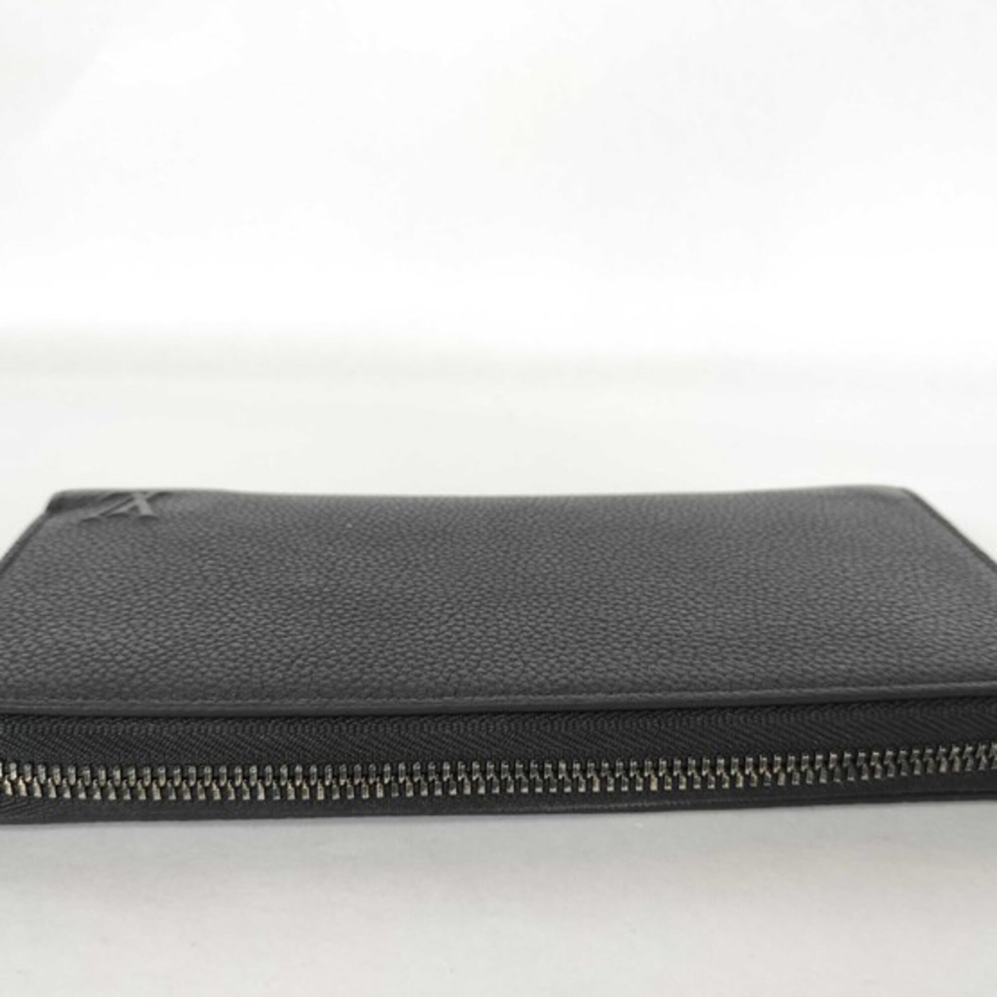 Louis Vuitton Black Leather Long Wallet (Bi-Fold) (Pre-Owned)
