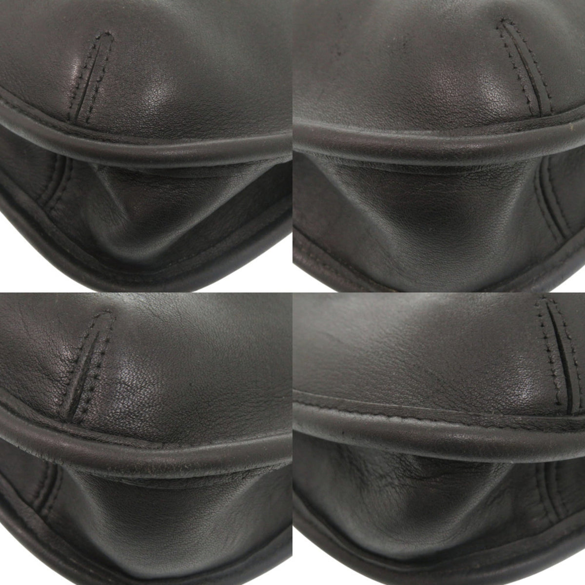 Coach Black Leather Handbag Shoulder Bag (Pre-Owned)