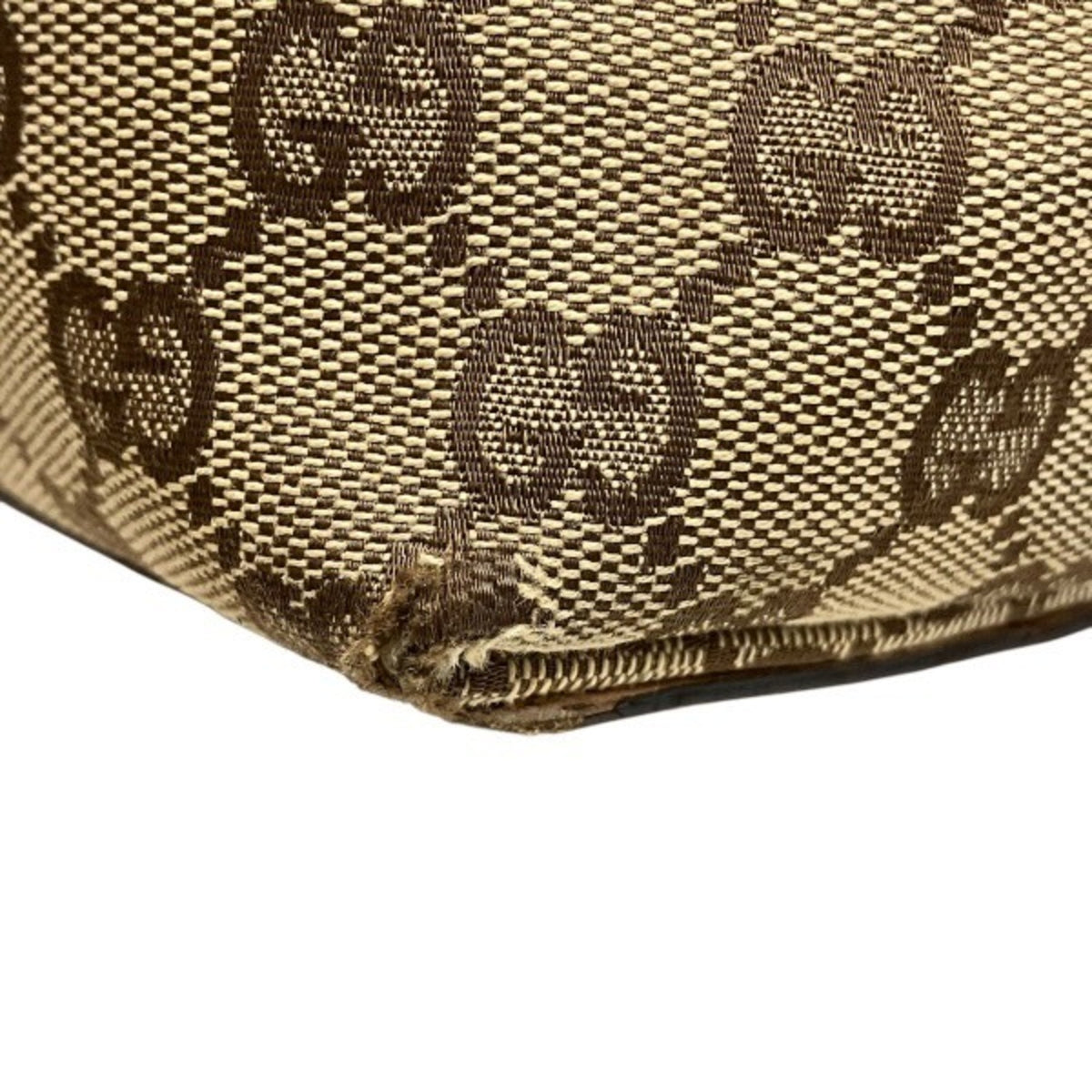Gucci Beige Orange Gg Canvas Handbag Shoulder Bag Tote Bag (Pre-Owned)