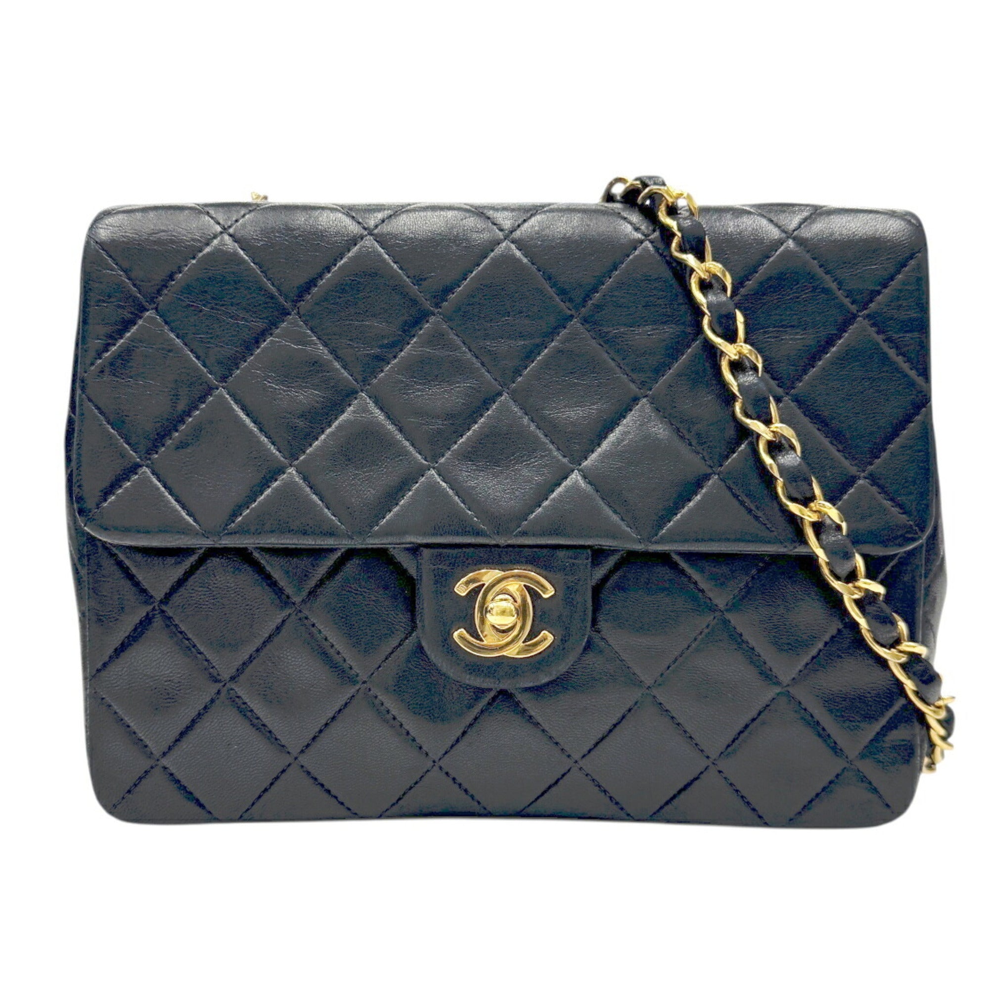 Chanel Black Leather Shoulder Bag (Pre-Owned)