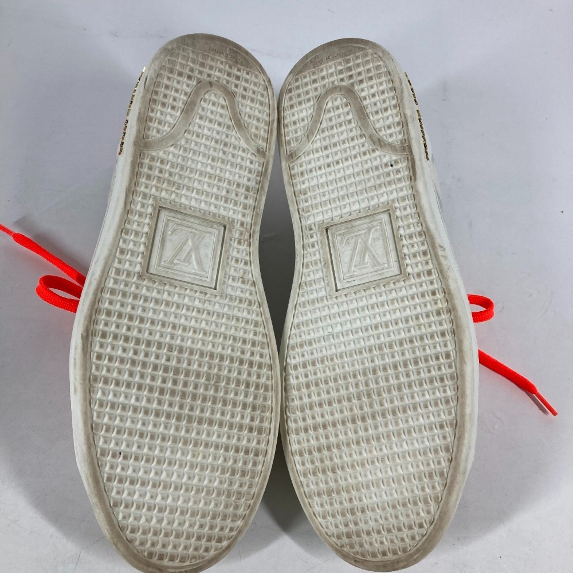 Louis Vuitton Orange White Sneakers (Pre-Owned)