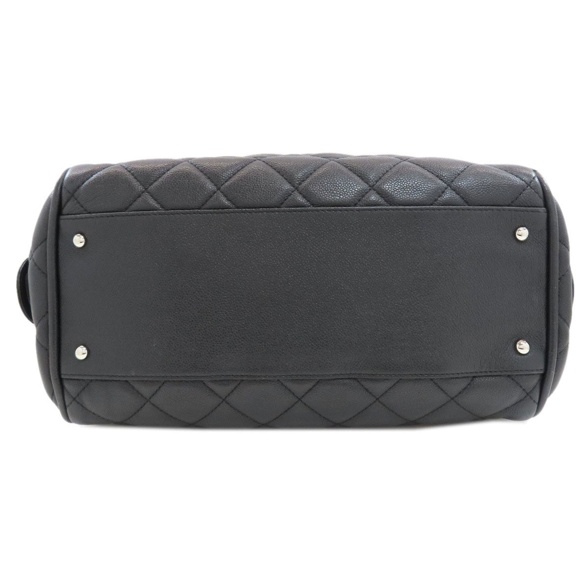 Chanel Matelasse Black Leather Tote Bag (Pre-Owned)