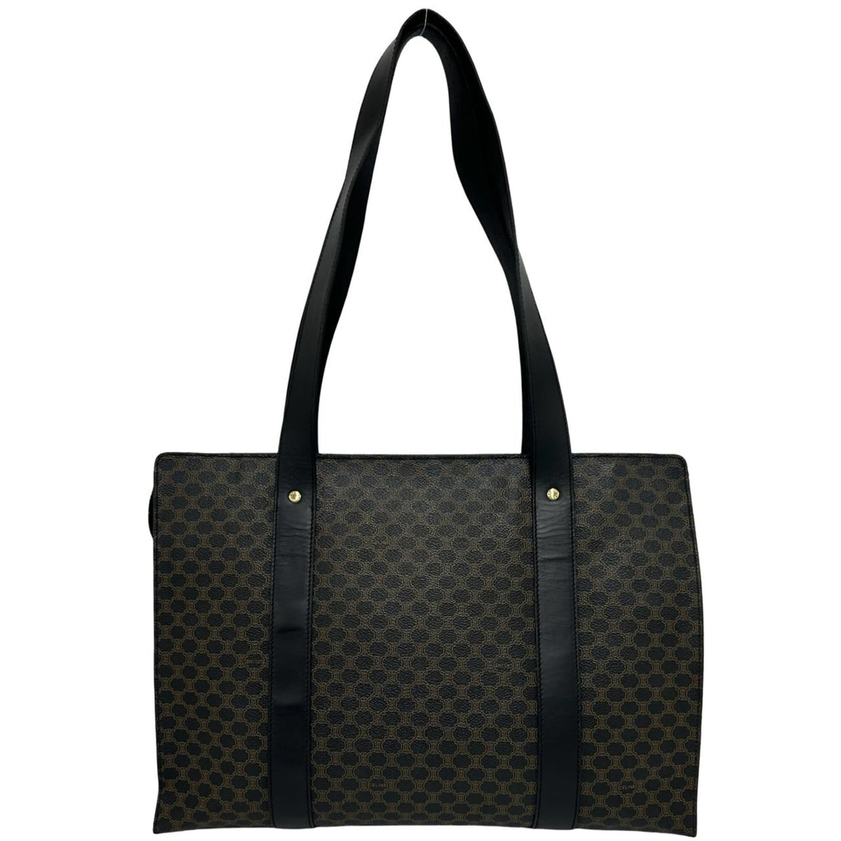 Celine Black Brown Pvc Leather Handbag Tote Bag (Pre-Owned)