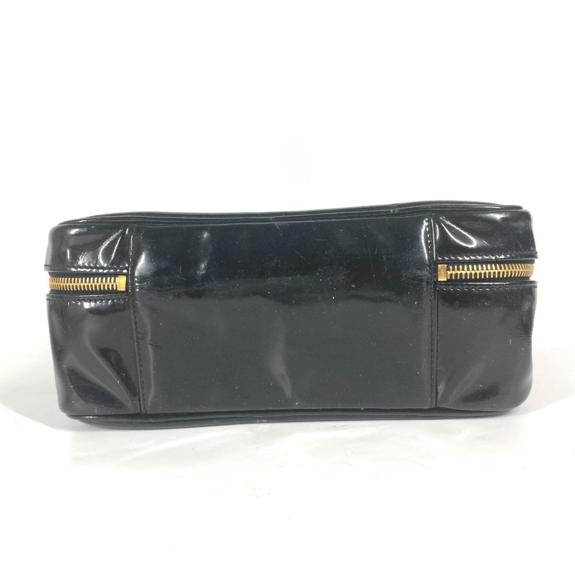 Chanel Black Leather Handbag Vanity Bag (Pre-Owned)