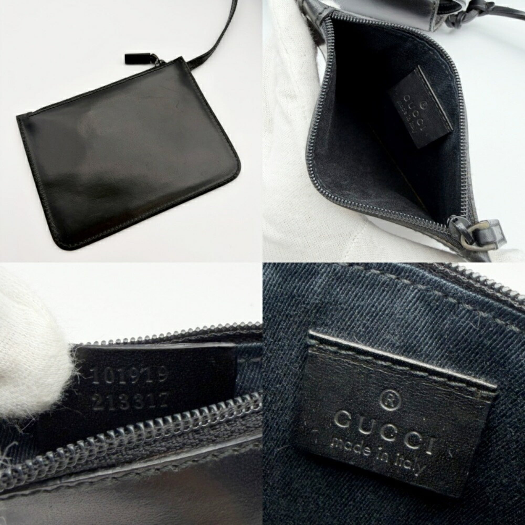 Gucci Black Gg Canvas Leather Handbag Tote Bag (Pre-Owned)