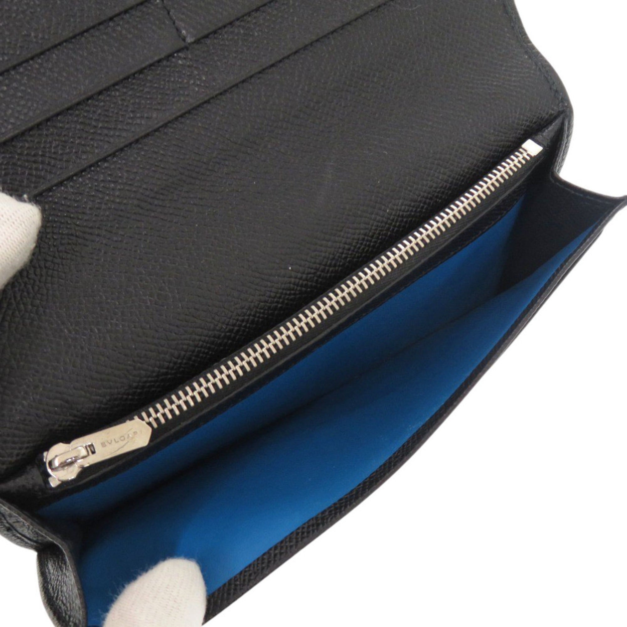 Bvlgari Black Leather Coin Purse/Coin Case (Pre-Owned)
