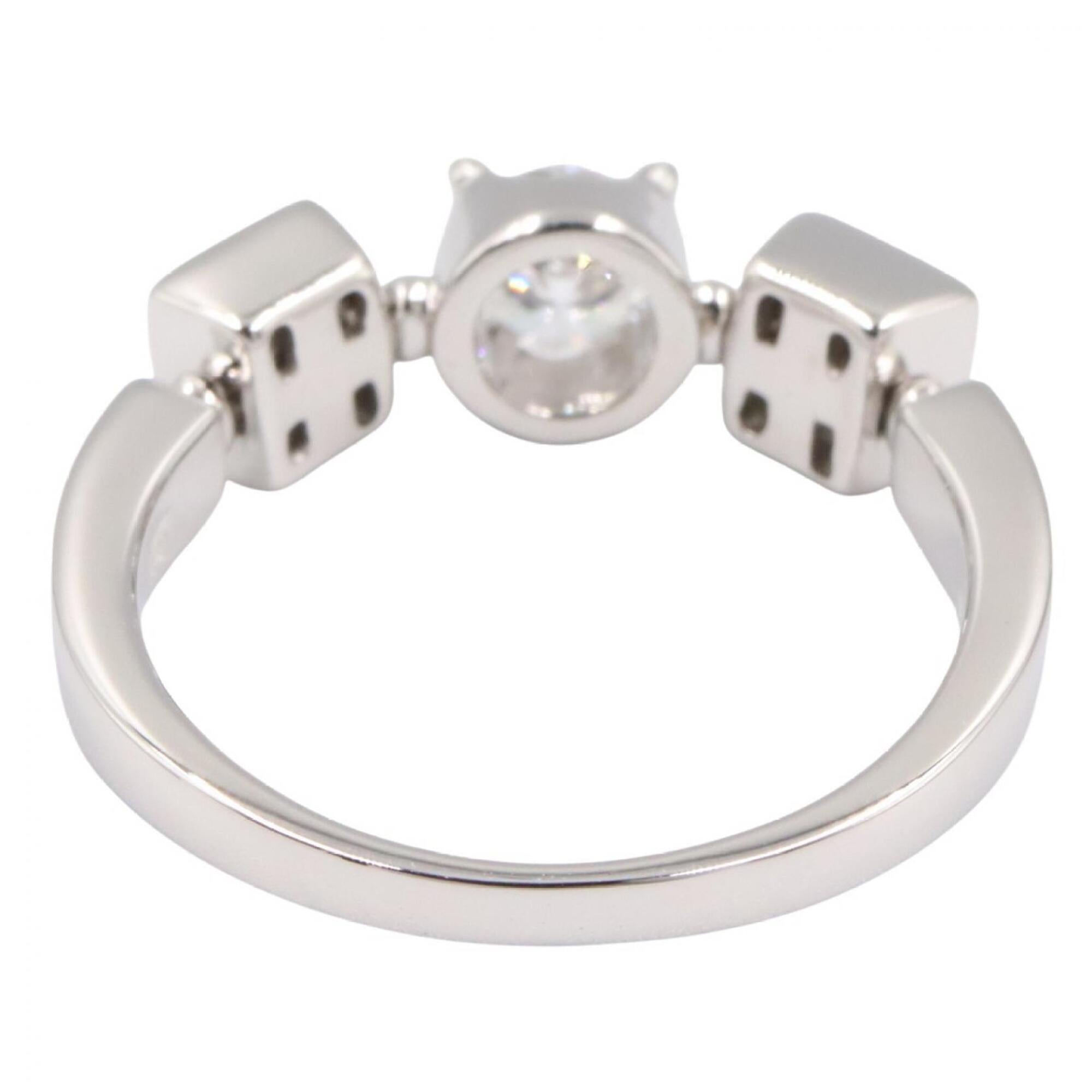 Bvlgari Silver Clear White Gold (18K) Band Ring (Pre-Owned)