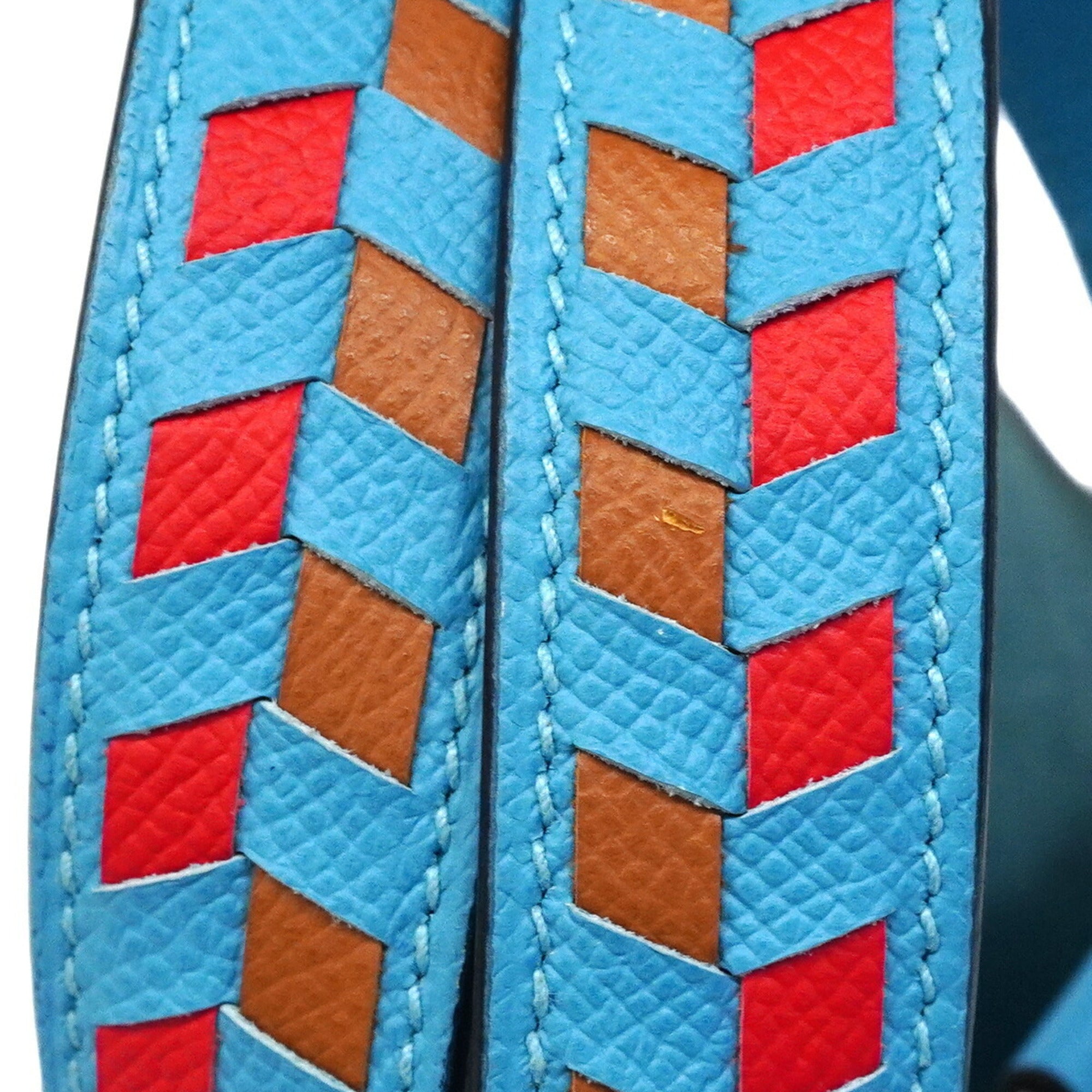 Hermes Blue Epsom Leather Handbag (Pre-Owned)