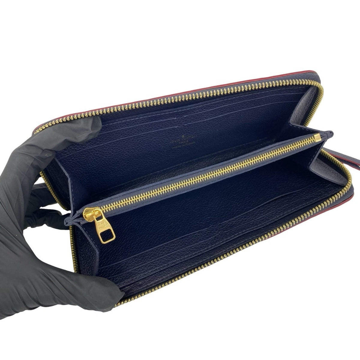 Louis Vuitton Black Leather Long Wallet (Bi-Fold) (Pre-Owned)