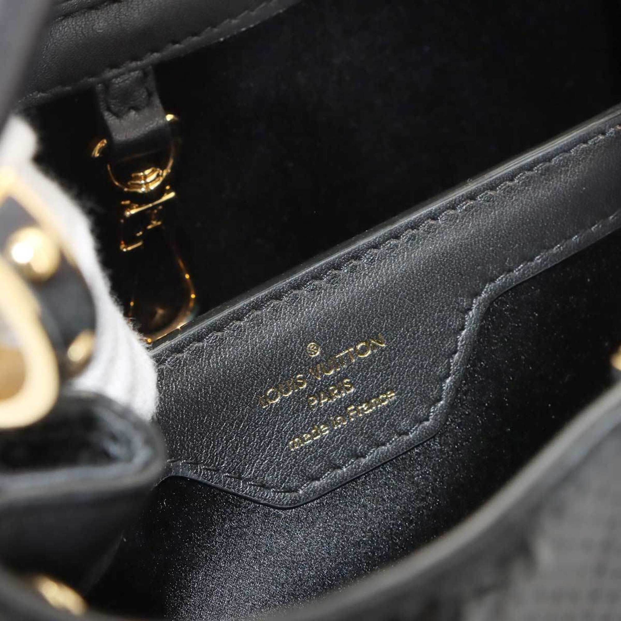 Louis Vuitton Black Spangles Leather Handbag (Pre-Owned)