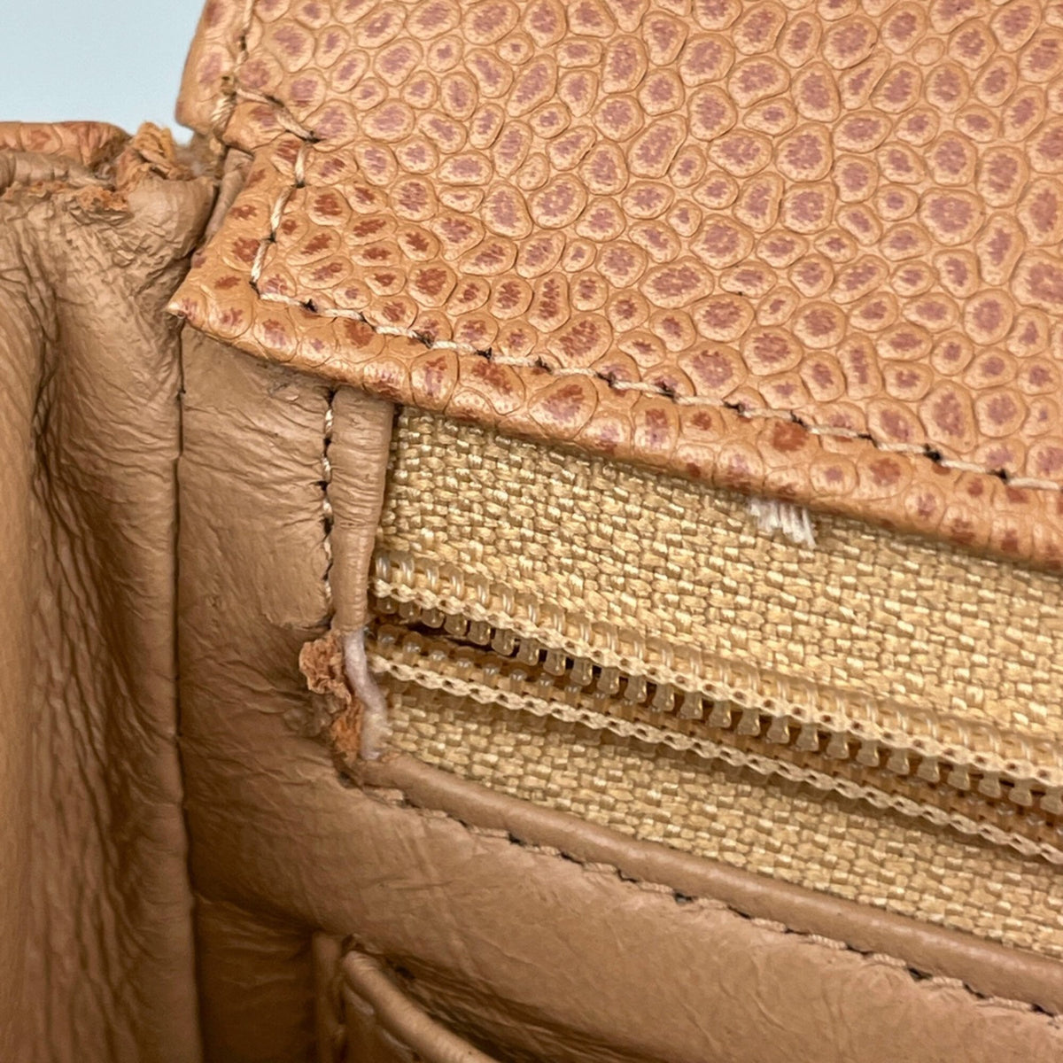 Chanel Mademoiselle Beige Grained Calfskin Shoulder Bag (Pre-Owned)