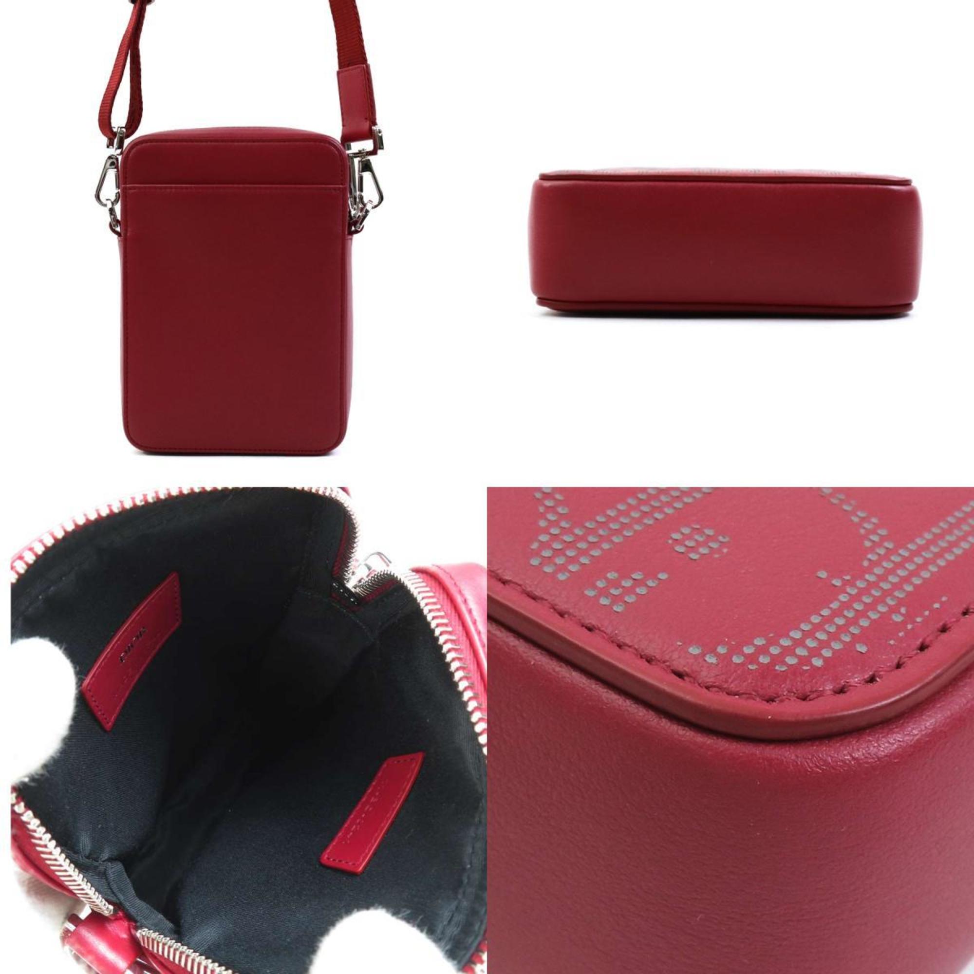 Christian Dior Red Color Leather Shoulder Bag (Pre-Owned)