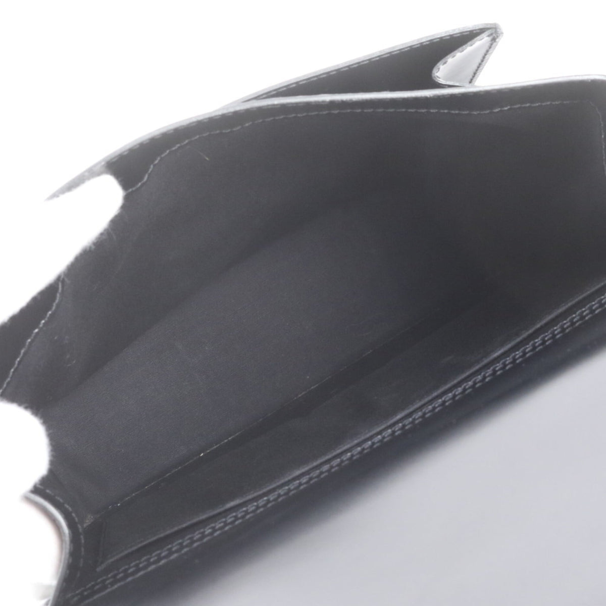 Louis Vuitton Noir Leather Messenger Bag Shoulder Bag (Pre-Owned)