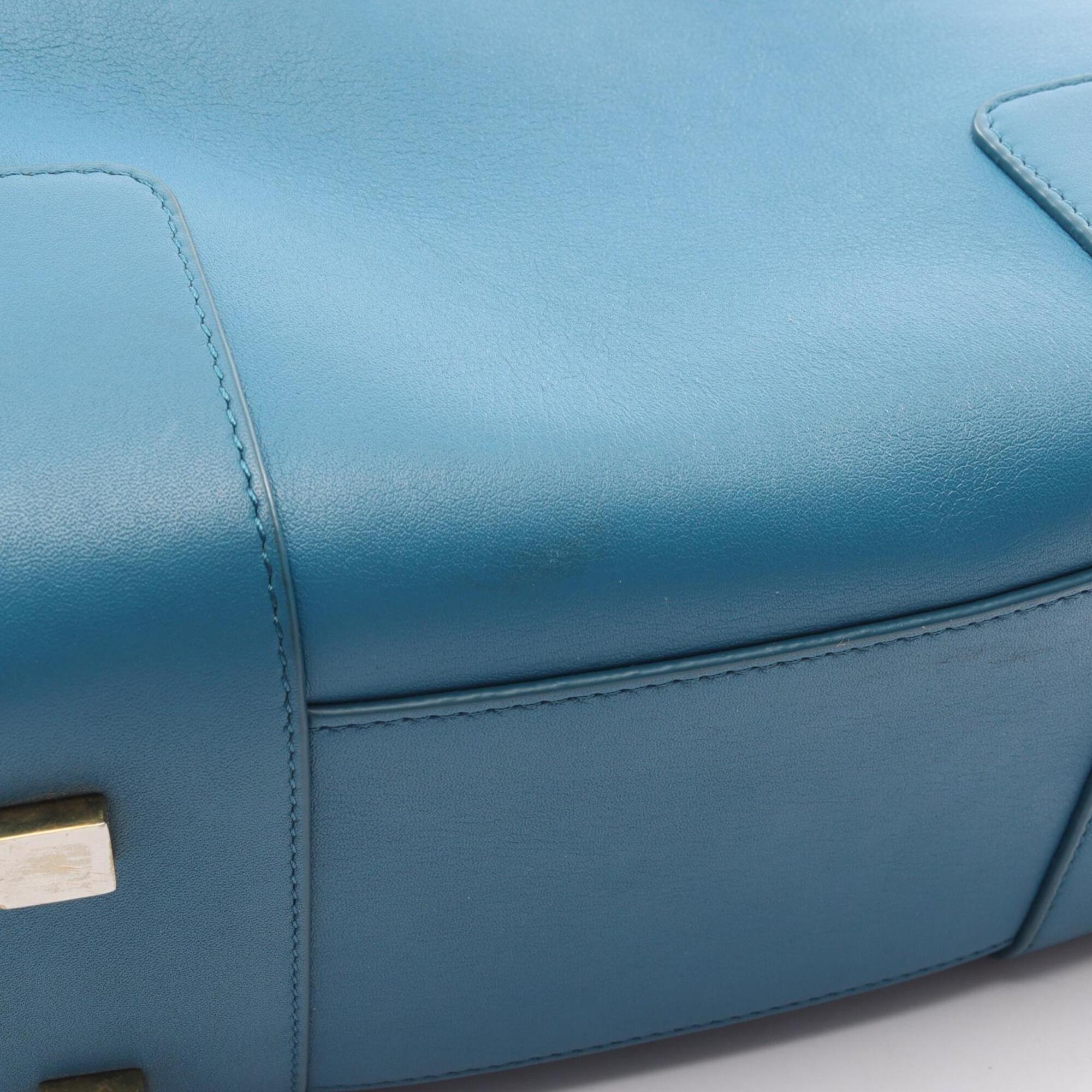 Loewe Blue Leather Handbag (Pre-Owned)