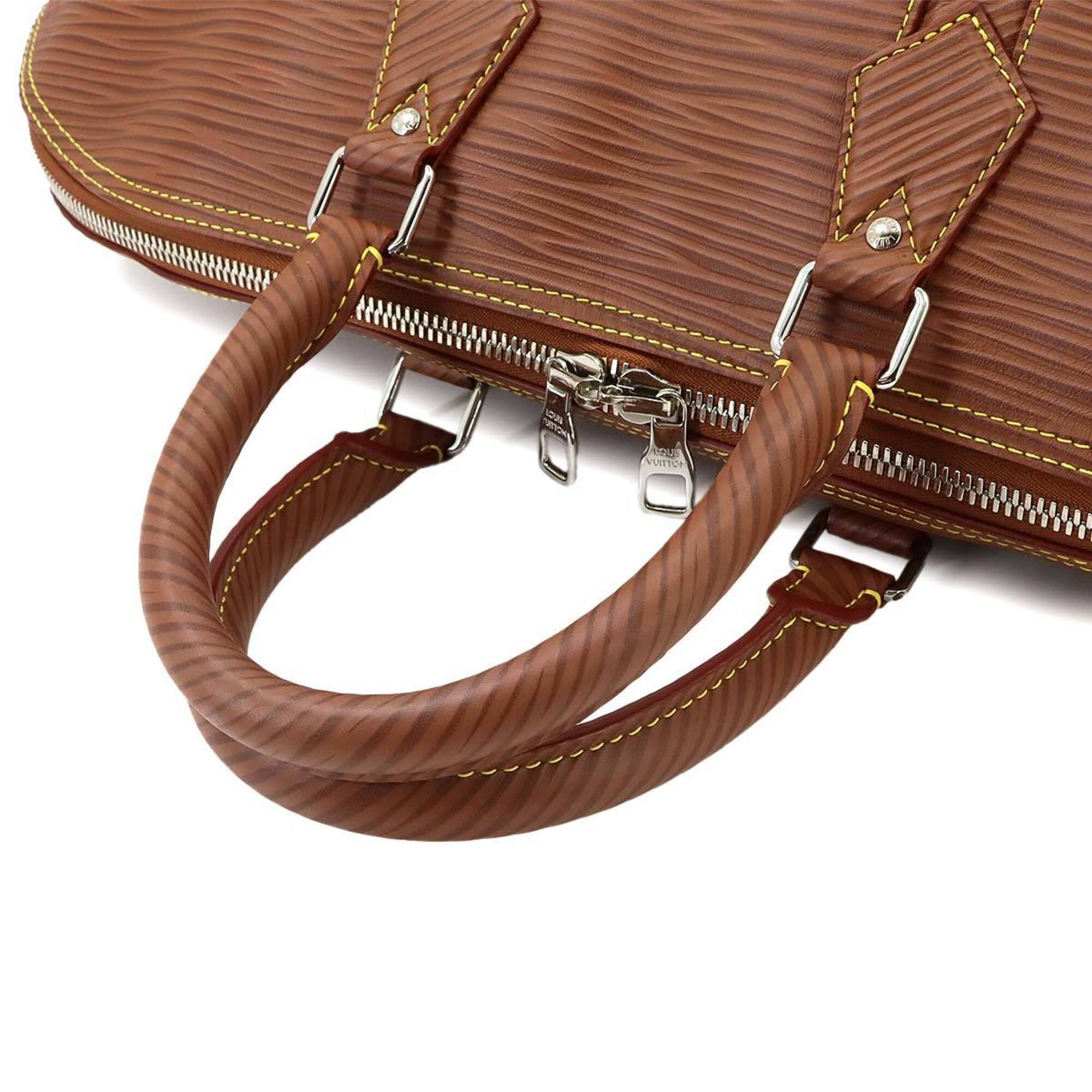 Louis Vuitton Cognac Epi Leather Handbag Weekend Bag (Pre-Owned)
