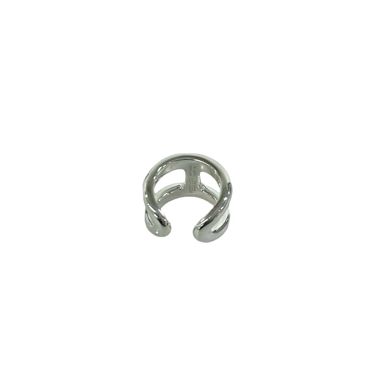 Hermes Silver Silver 925 Band Ring (Pre-Owned)