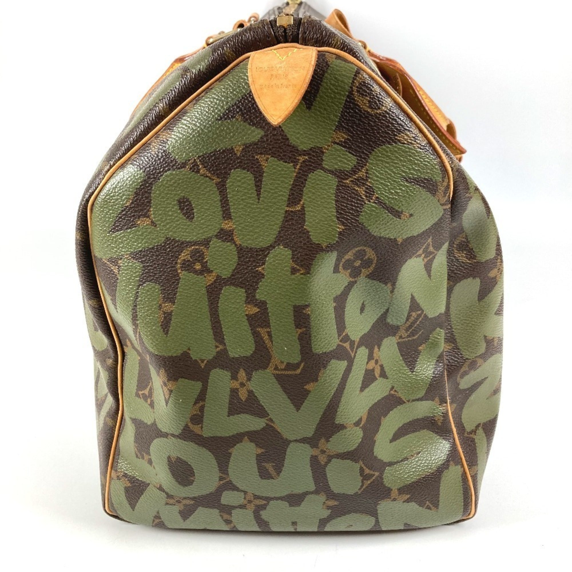 Louis Vuitton Monogram Graffiti Brown Khaki Monogram Graffiti Boston Bag Handbag (Pre-Owned)