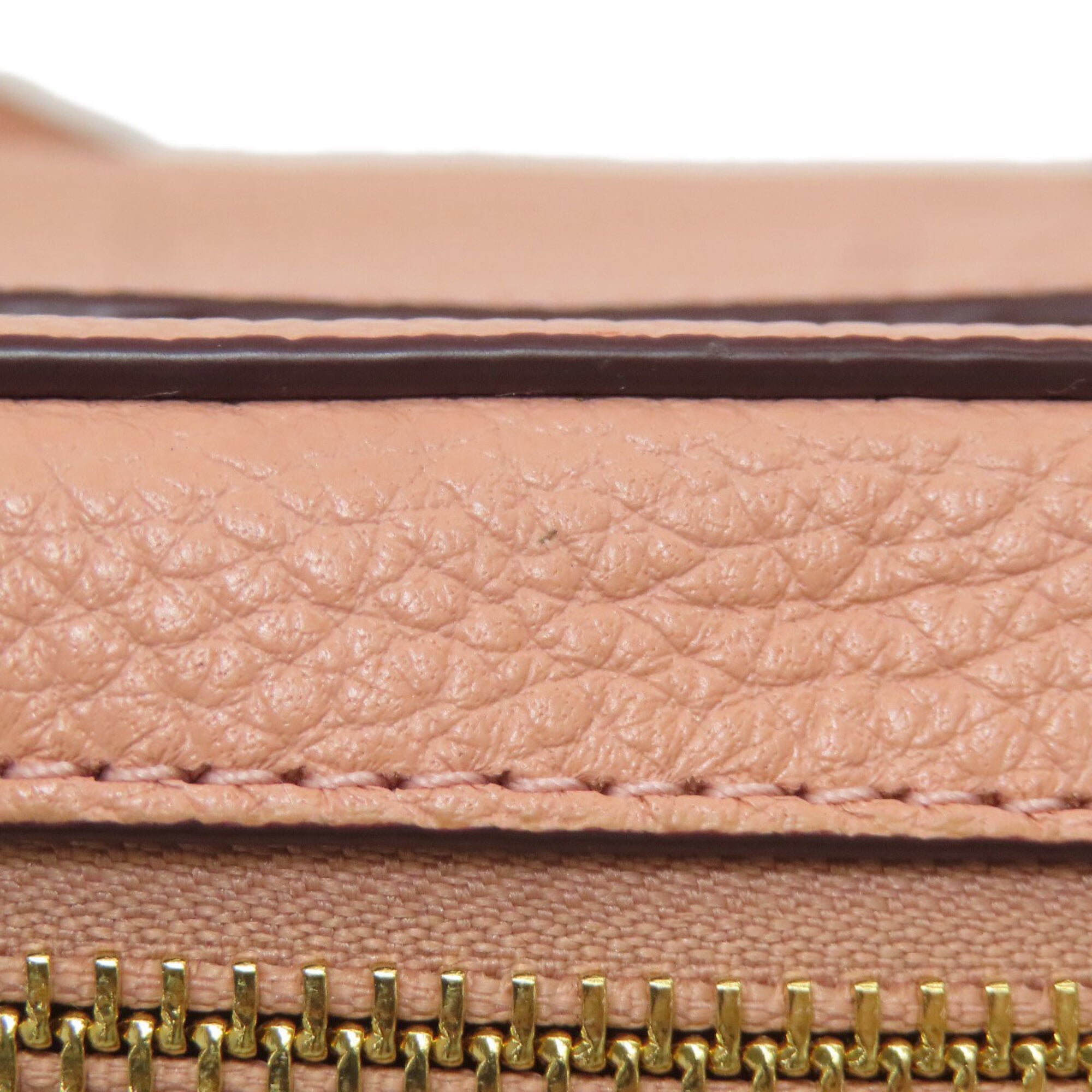 Coach Salmon Pink Leather Shoulder Bag (Pre-Owned)