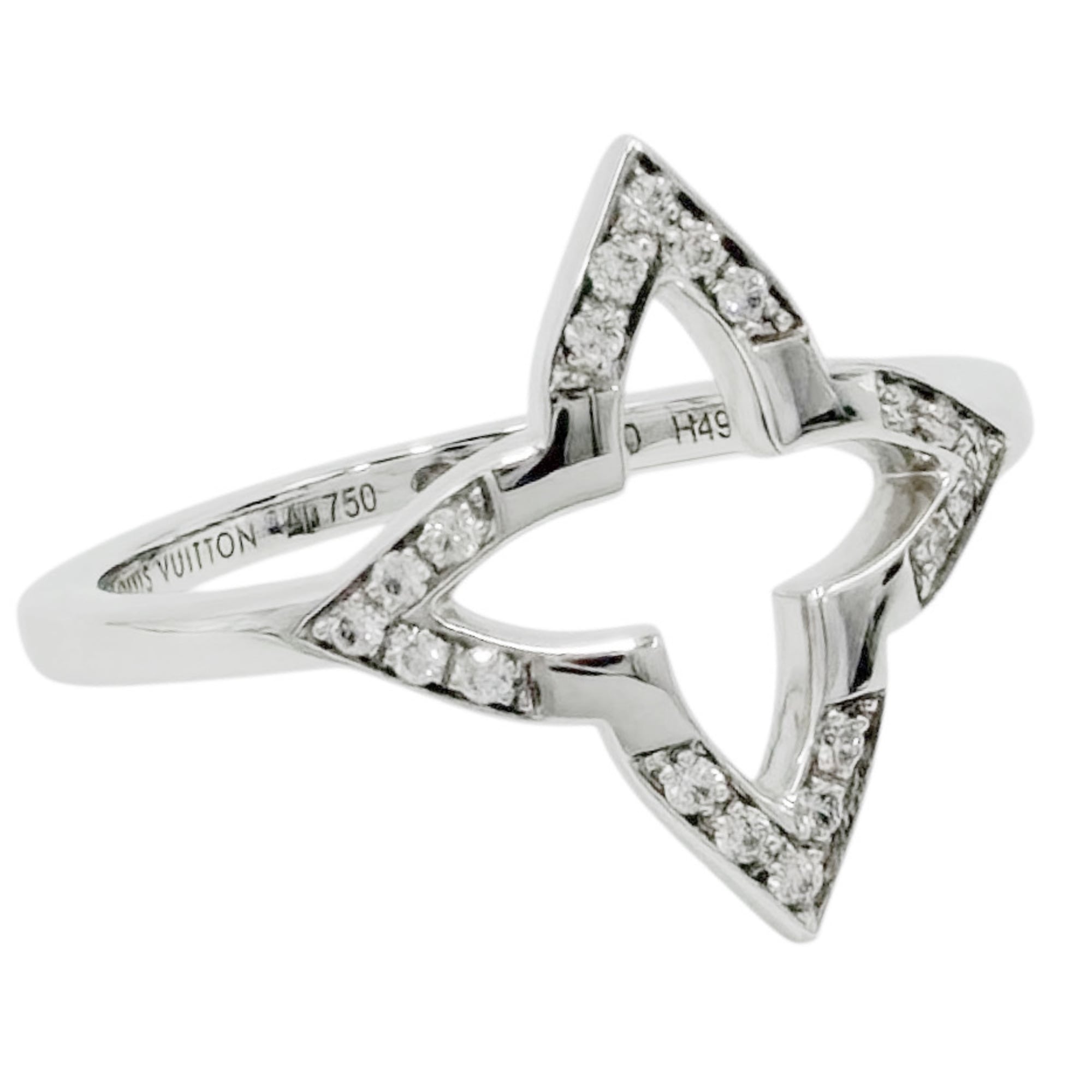 Louis Vuitton White Gold White Gold (18K) Band Ring (Pre-Owned)