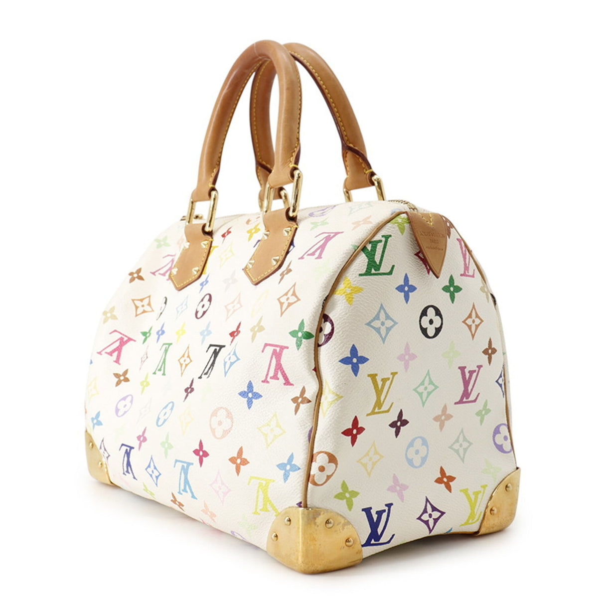 Louis Vuitton Blanc Red Color Monogram Multicolore Handbag (Pre-Owned)