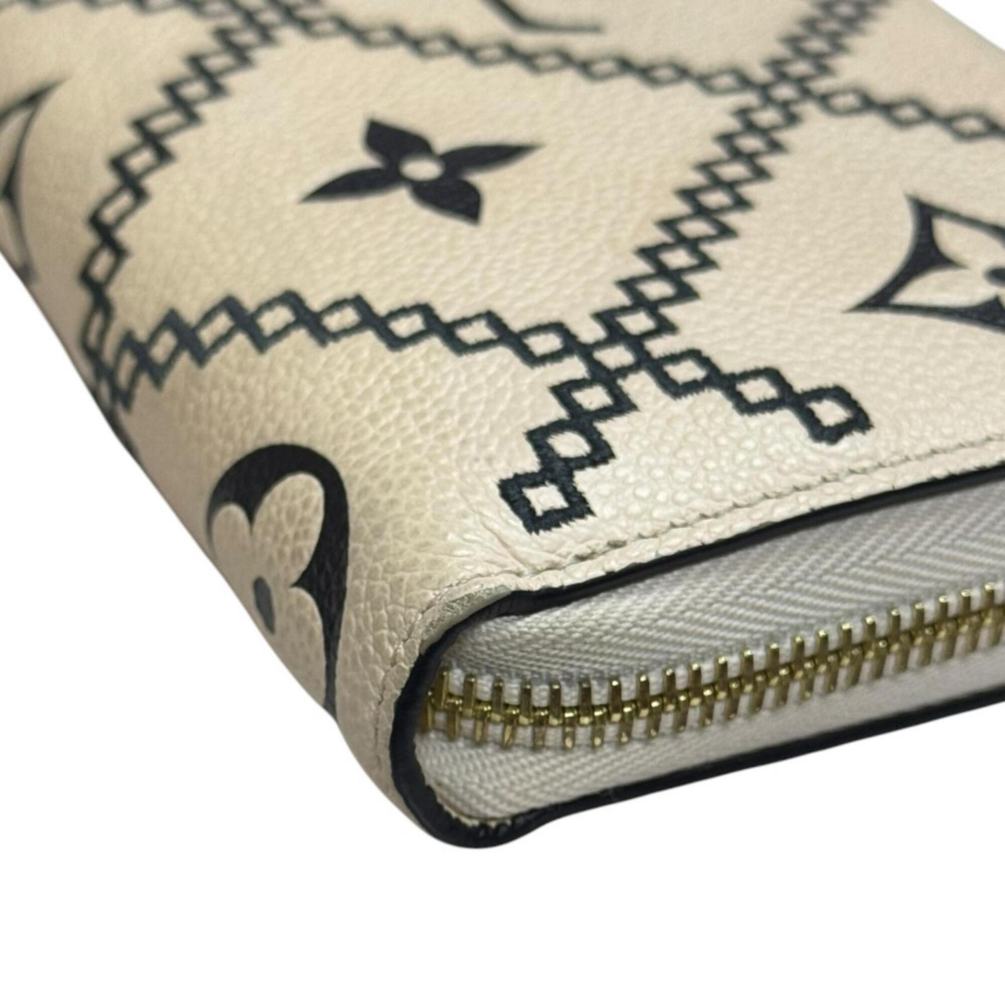 Louis Vuitton Monogram Empreinte Beige Leather Long Wallet (Bi-Fold) (Pre-Owned)