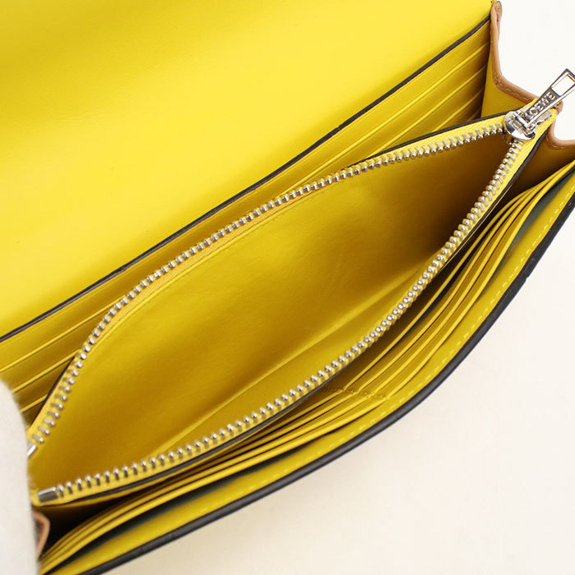 Loewe Yellow Leather Long Wallet (Bi-Fold) (Pre-Owned)