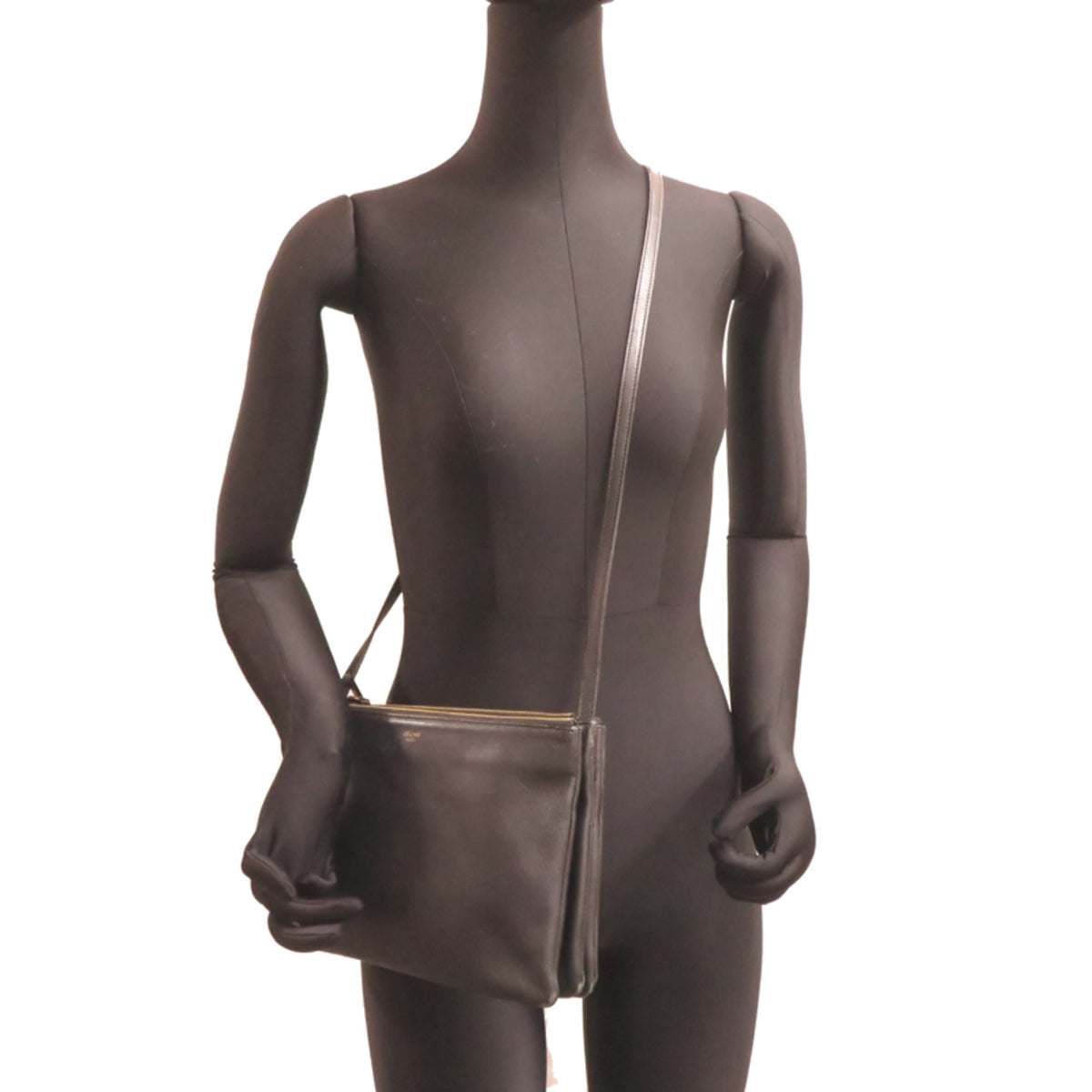 Celine Black Leather Shoulder Bag (Pre-Owned)